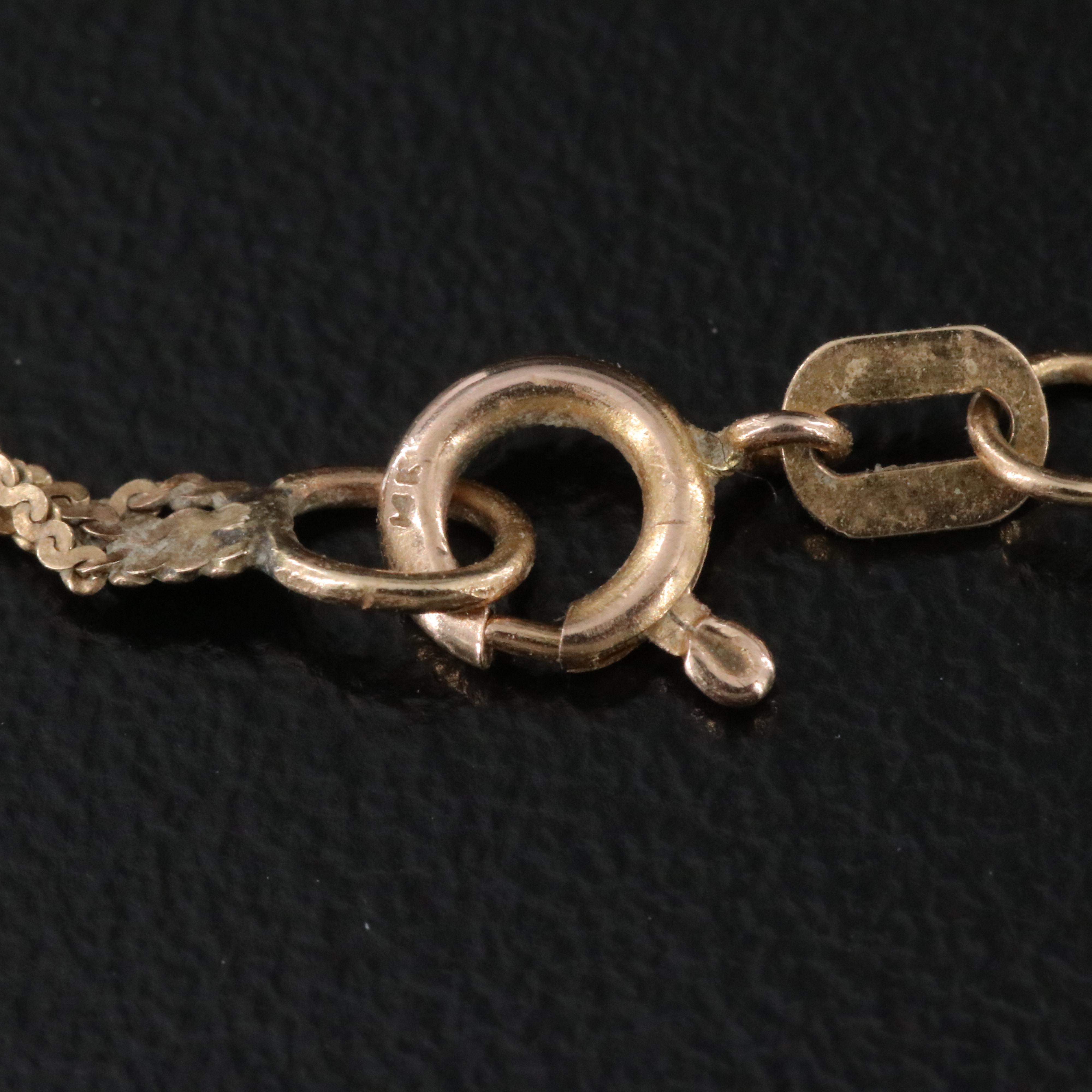 14K Braided Serpentine Chain Necklace