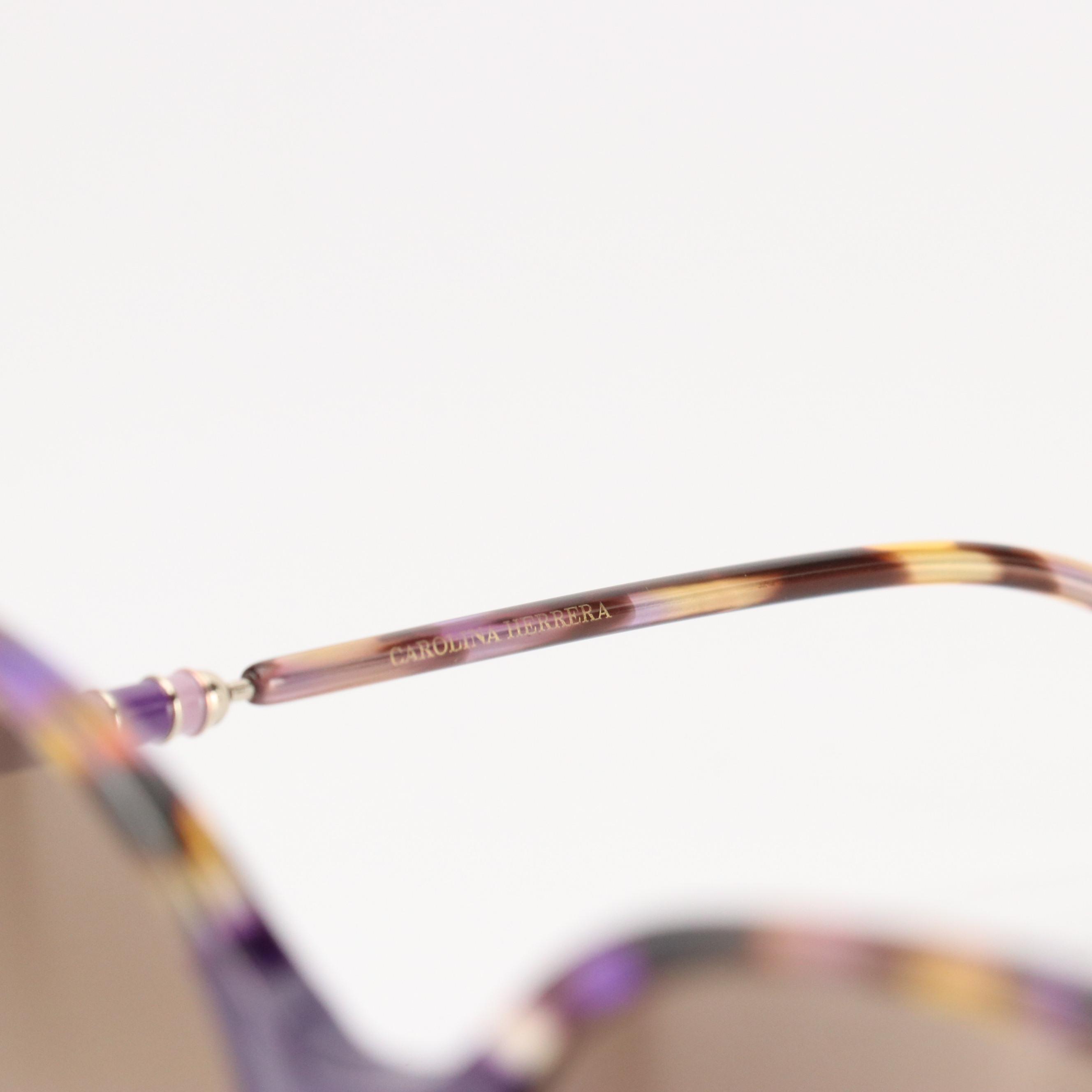 Carolina Herrera CH0025 Havana Butterfly Sunglasses with Case