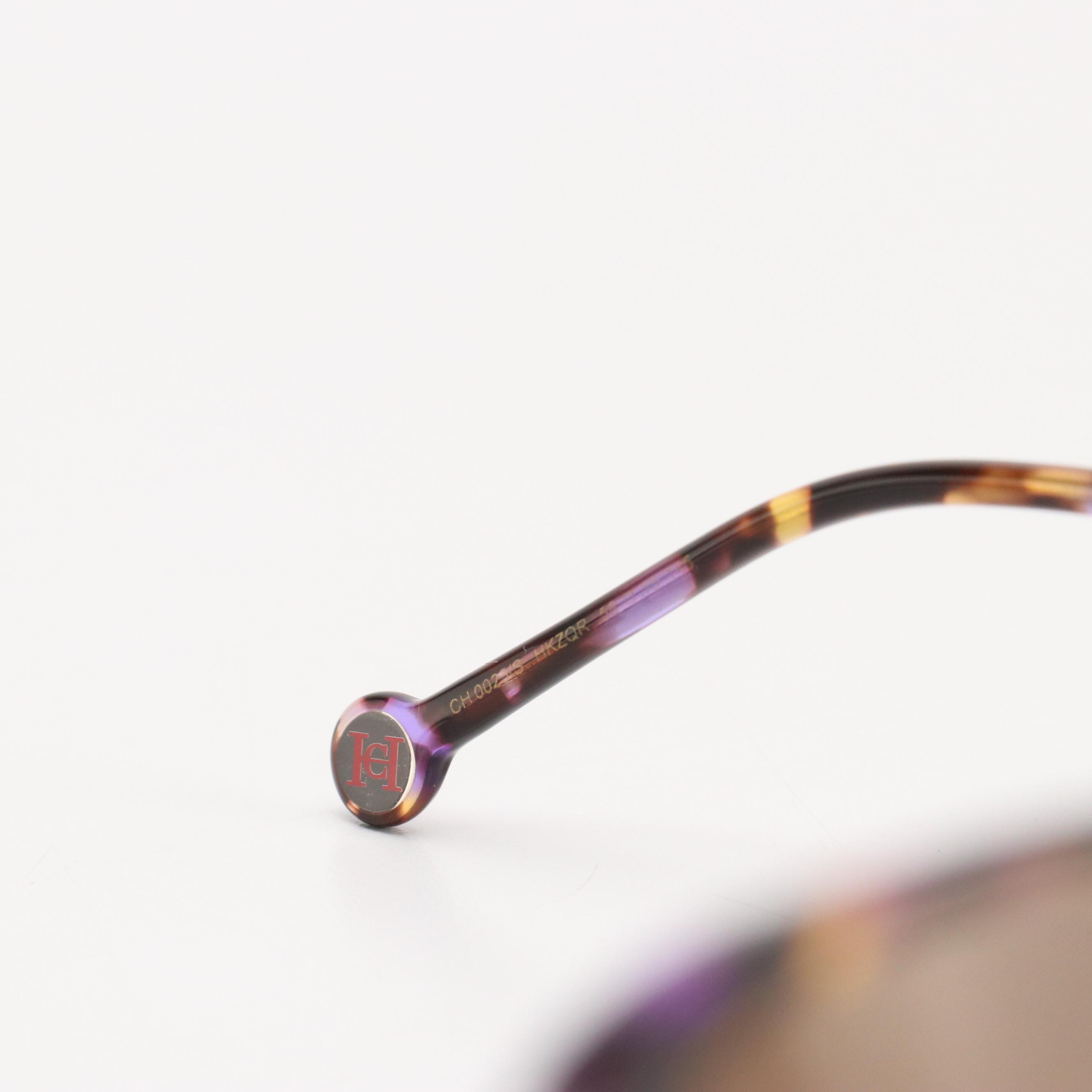 Carolina Herrera CH0025 Havana Butterfly Sunglasses with Case