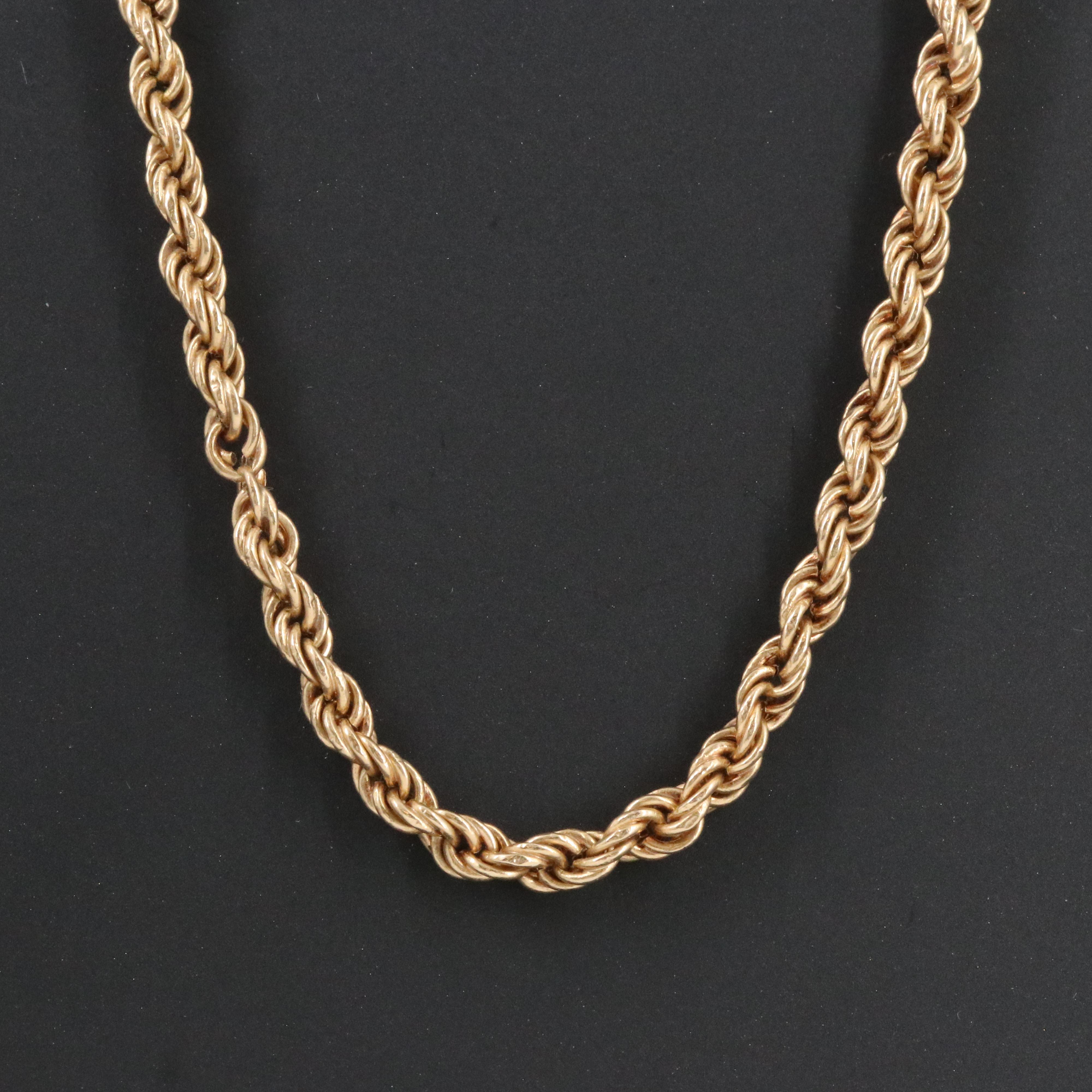14K Braided Rope Chain Necklace