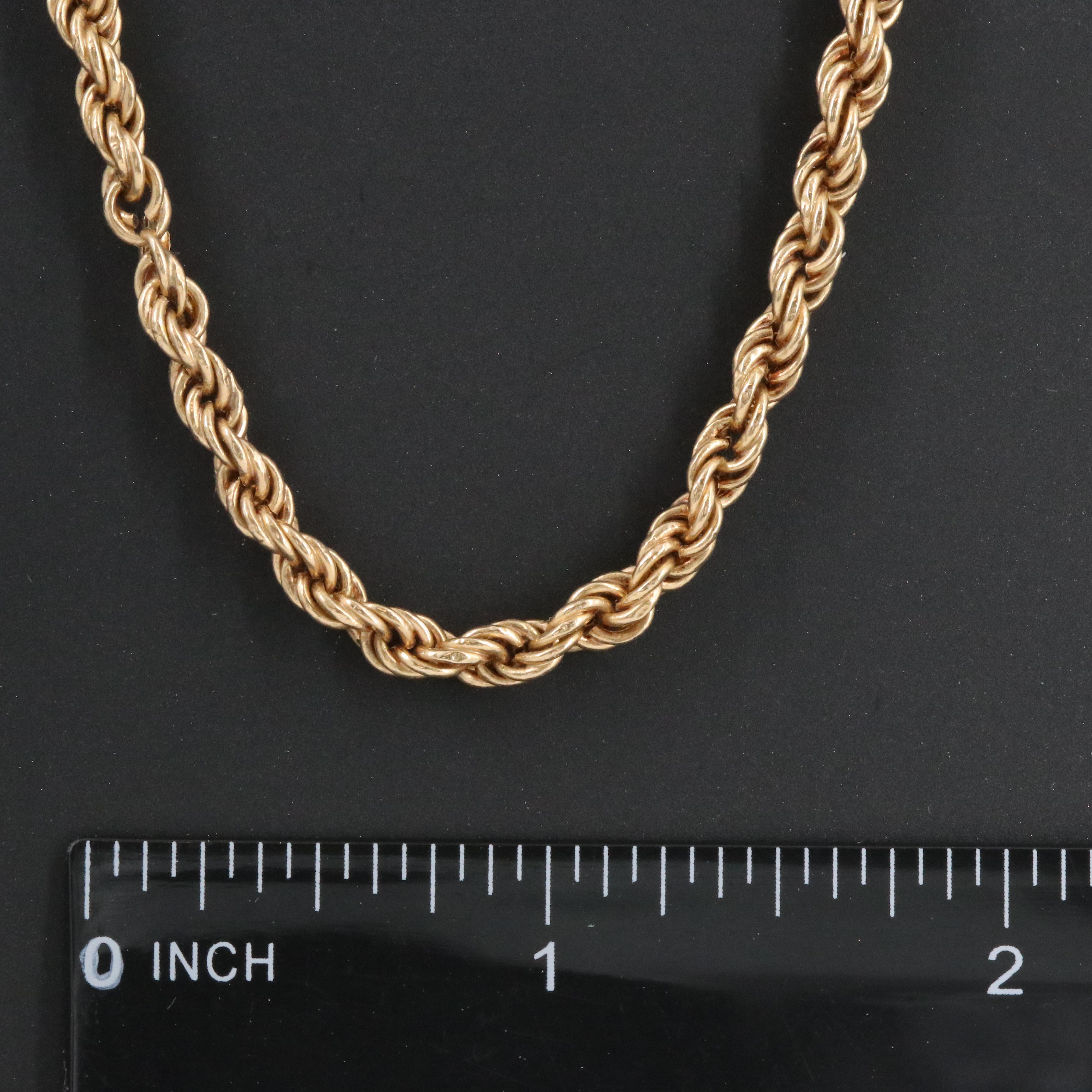 14K Braided Rope Chain Necklace