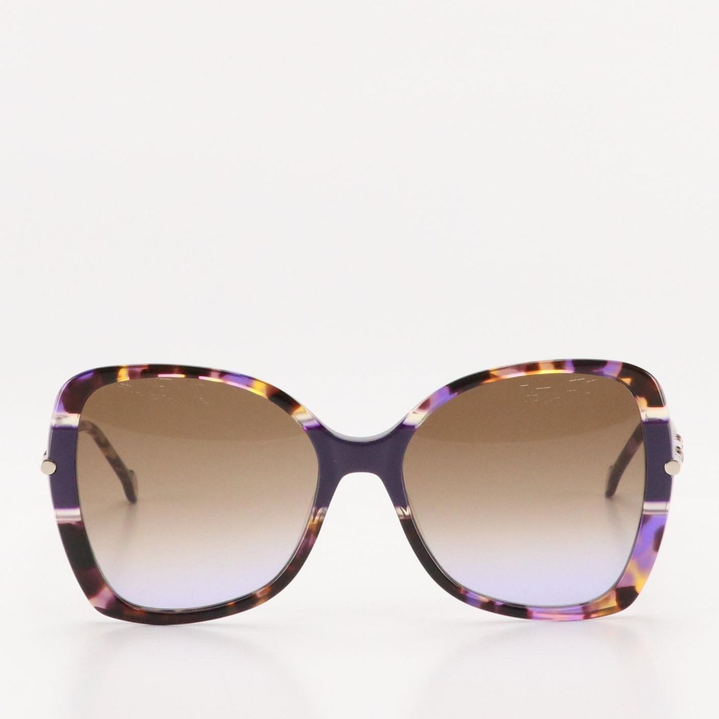 Carolina Herrera CH0025 Havana Butterfly Sunglasses with Case