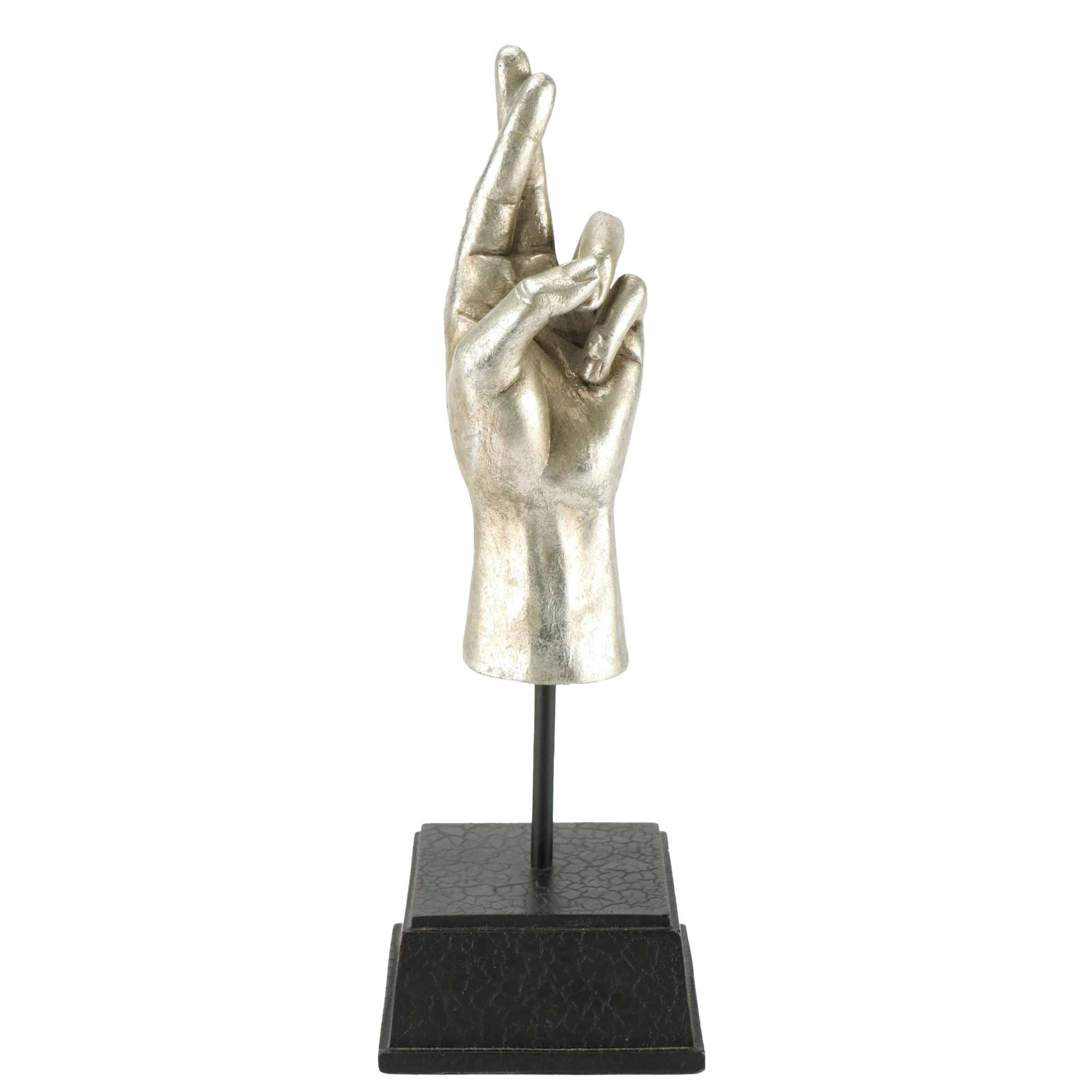 TMS Silver Gilt Resin Crossed Fingers Figure, 2005