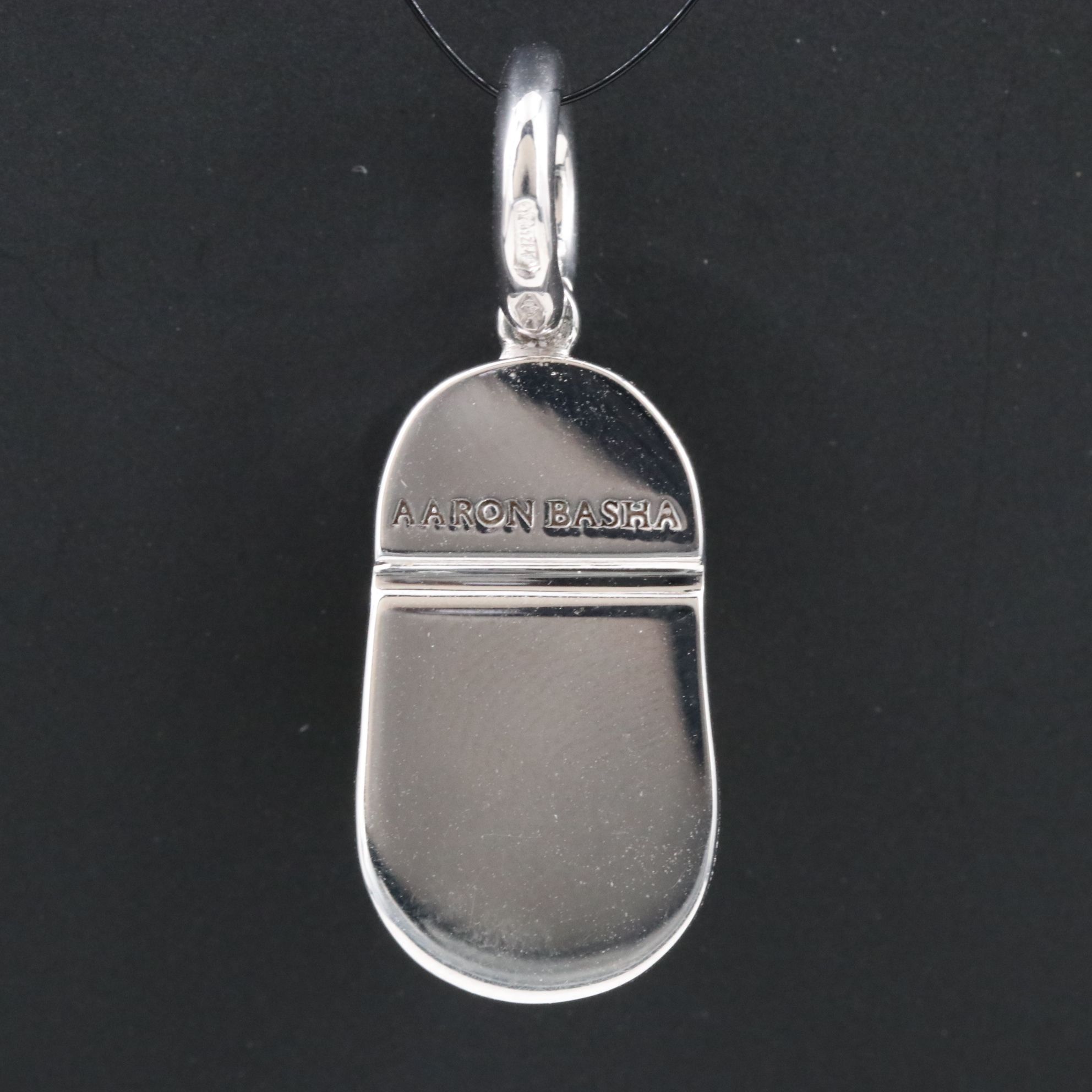 Aaron Basha 18K Baby Saddle Shoe Charm with Diamond Accent