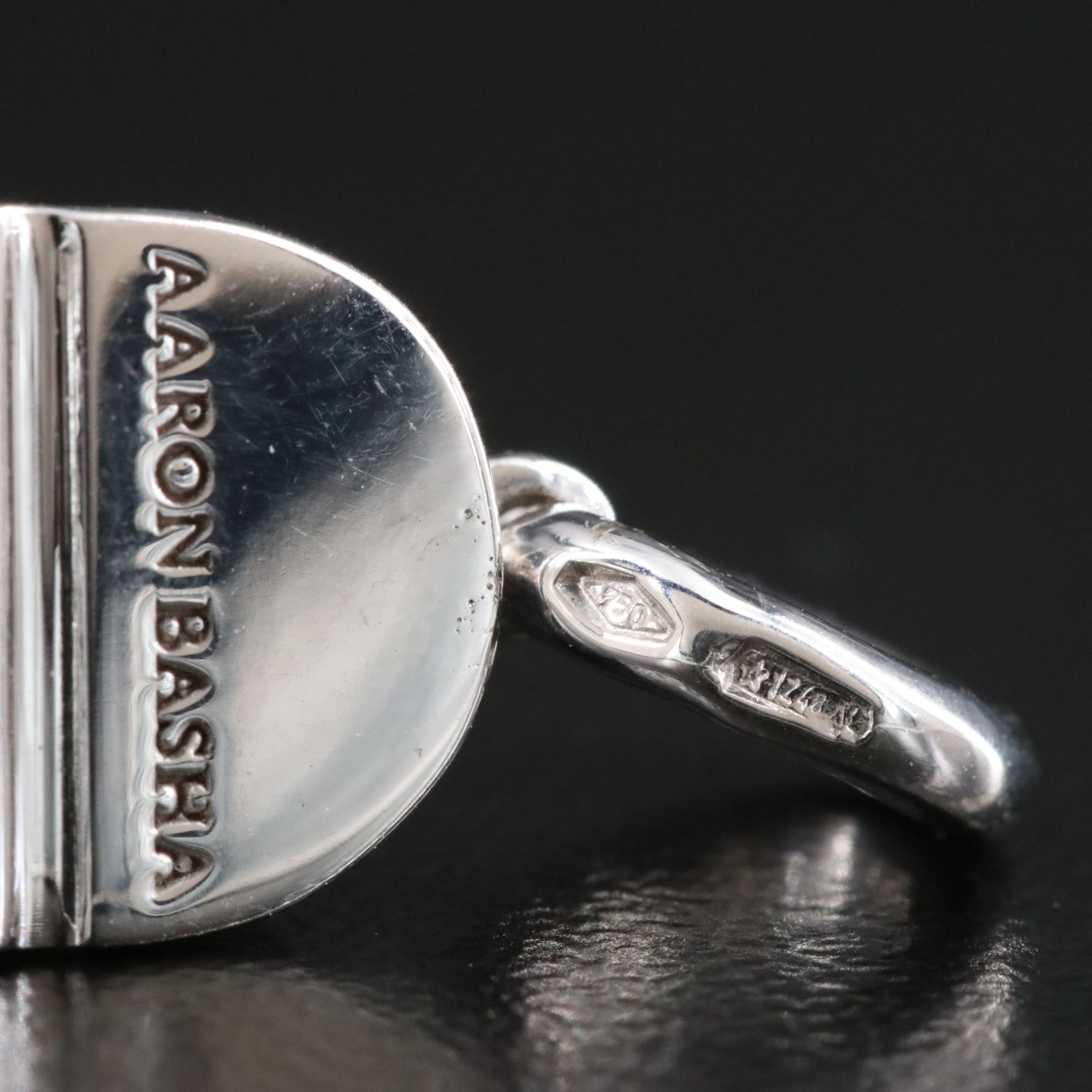 Aaron Basha 18K Baby Saddle Shoe Charm with Diamond Accent