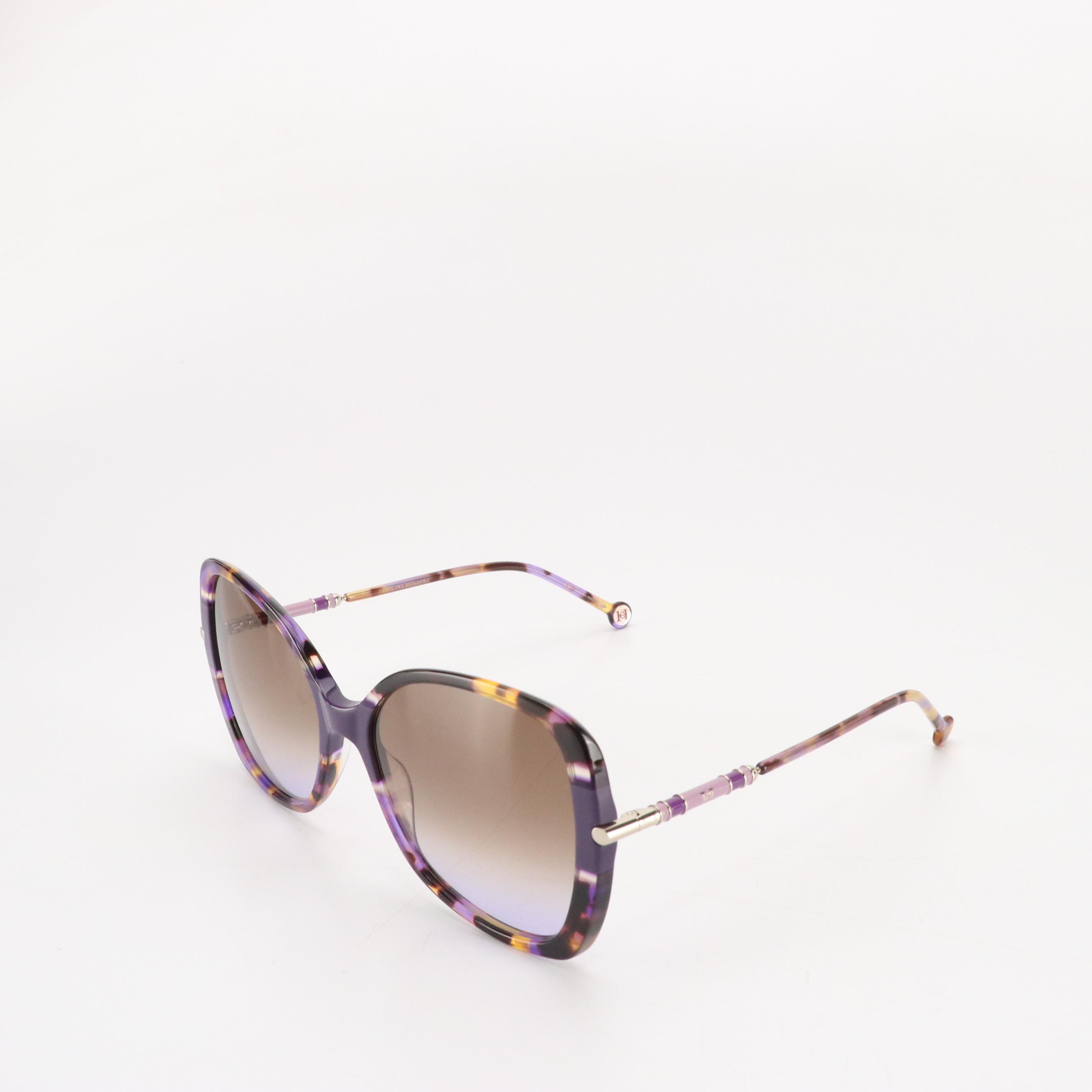 Carolina Herrera CH0025 Havana Butterfly Sunglasses with Case