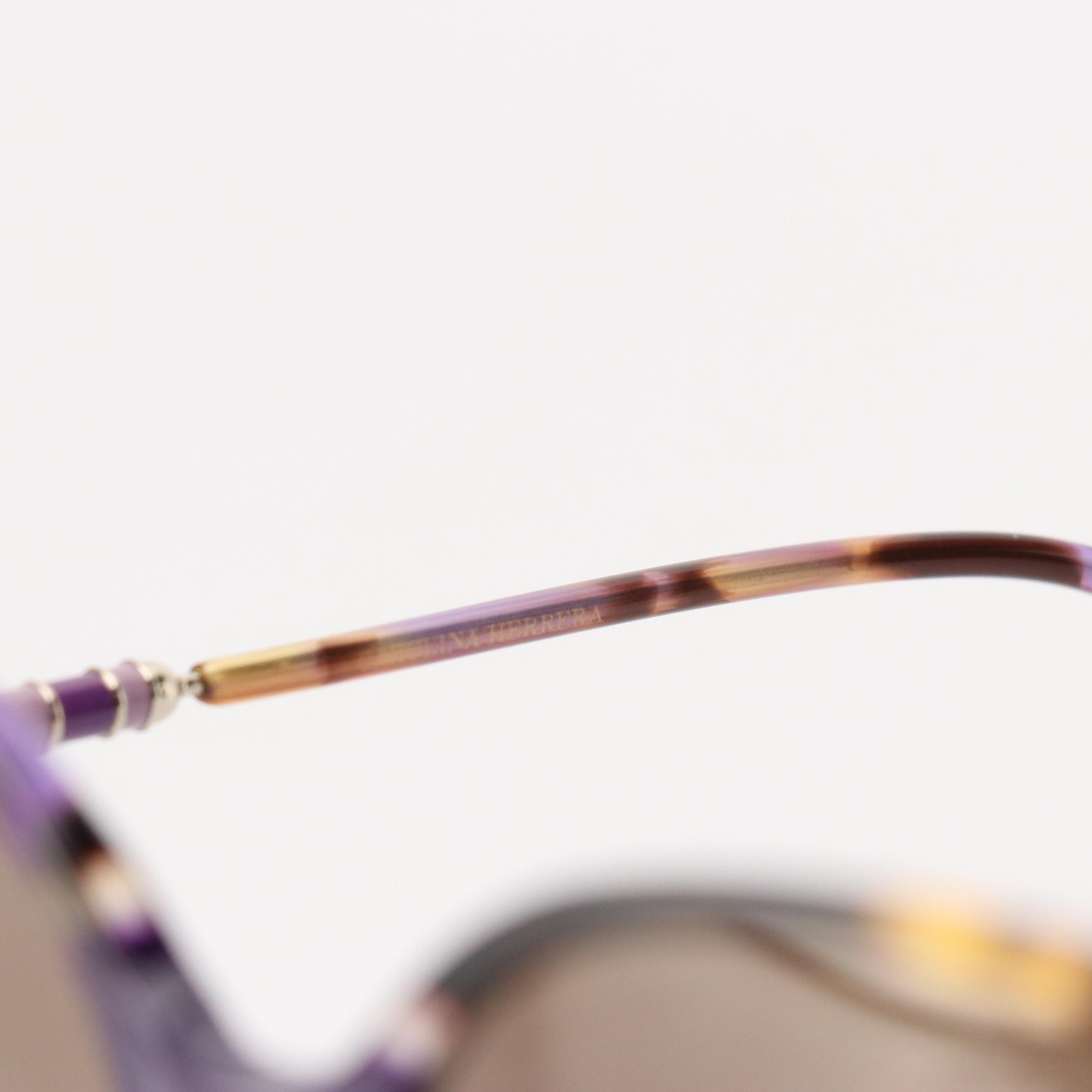 Carolina Herrera CH0025 Havana Butterfly Sunglasses with Case