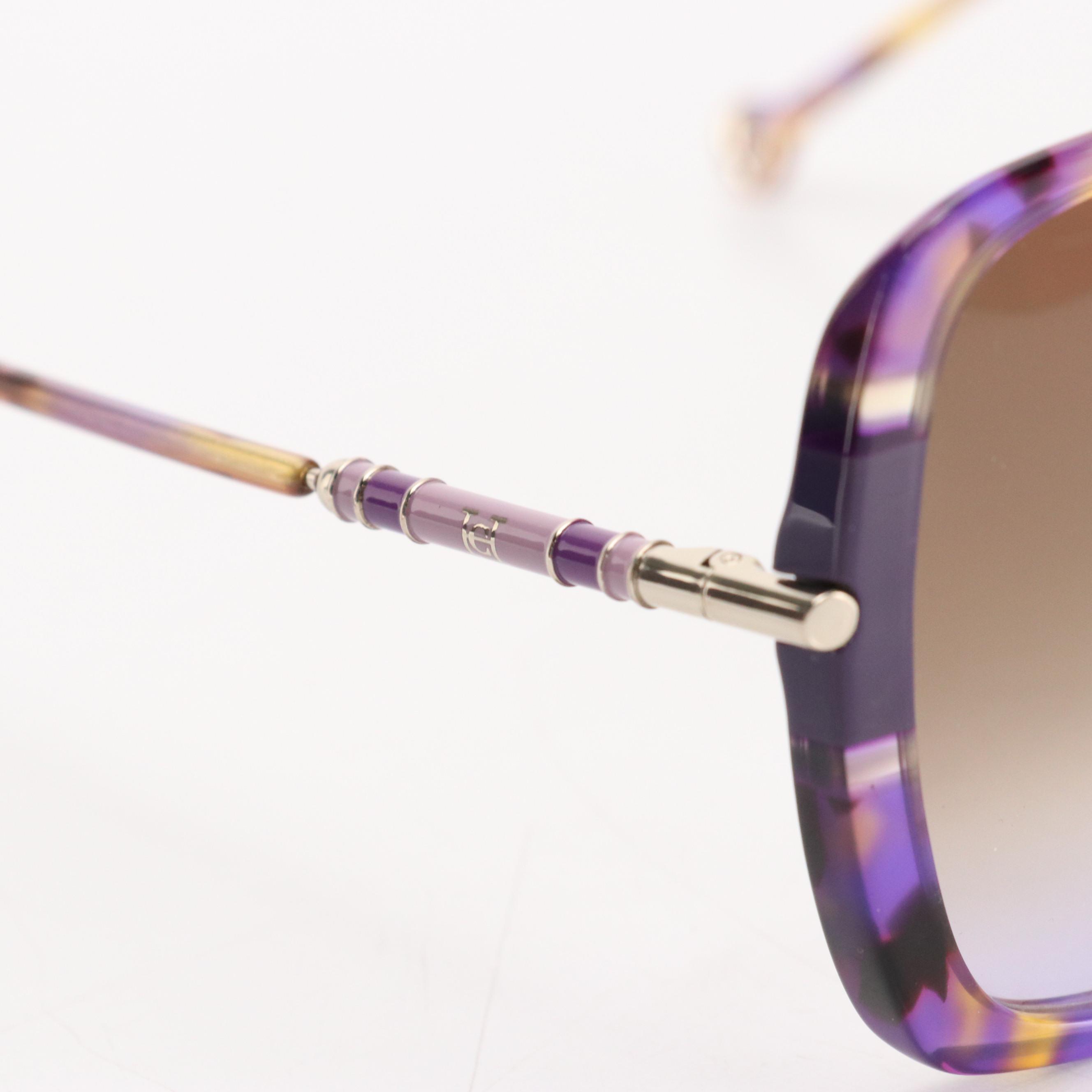 Carolina Herrera CH0025 Havana Butterfly Sunglasses with Case