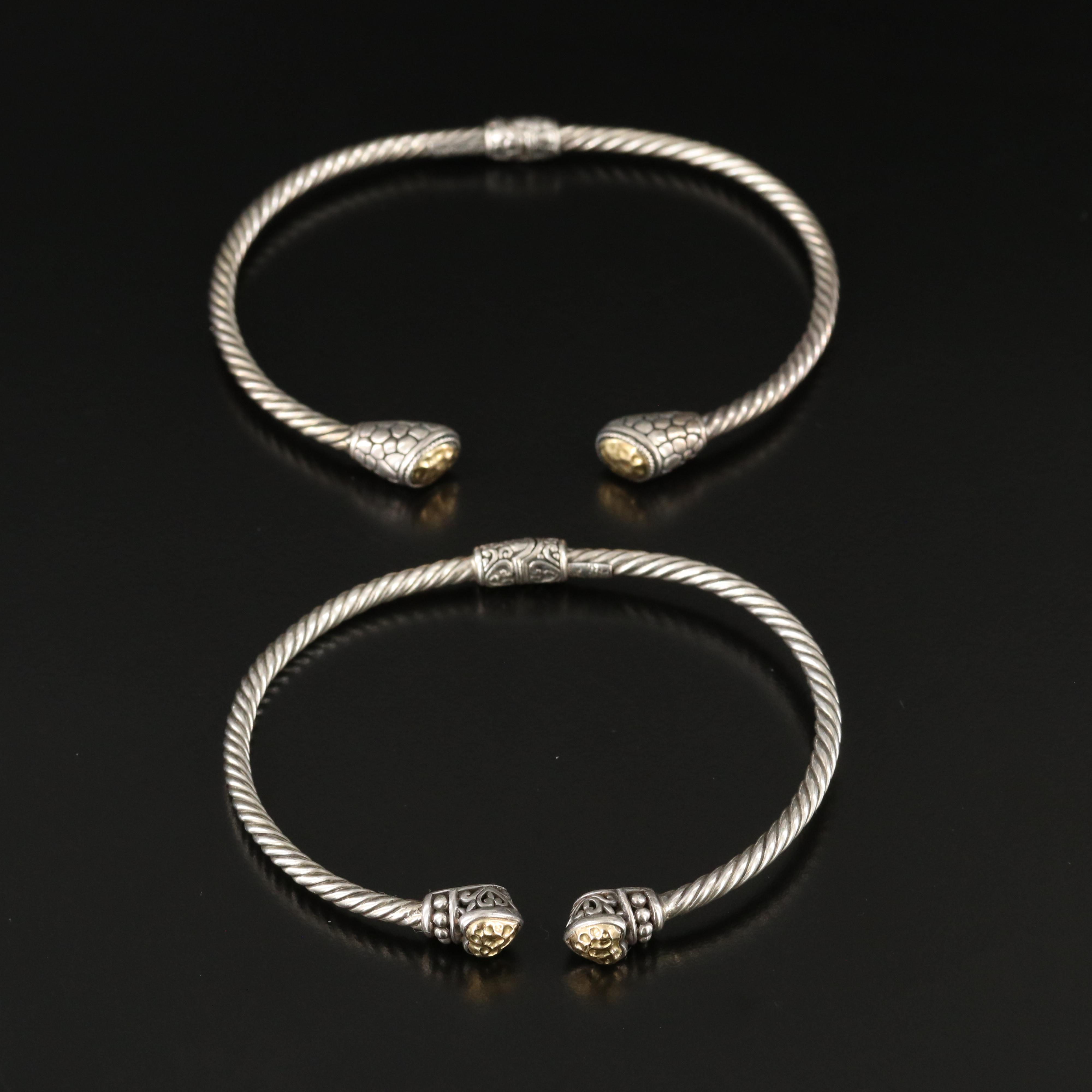 Sterling Cuffs with 18K Accents