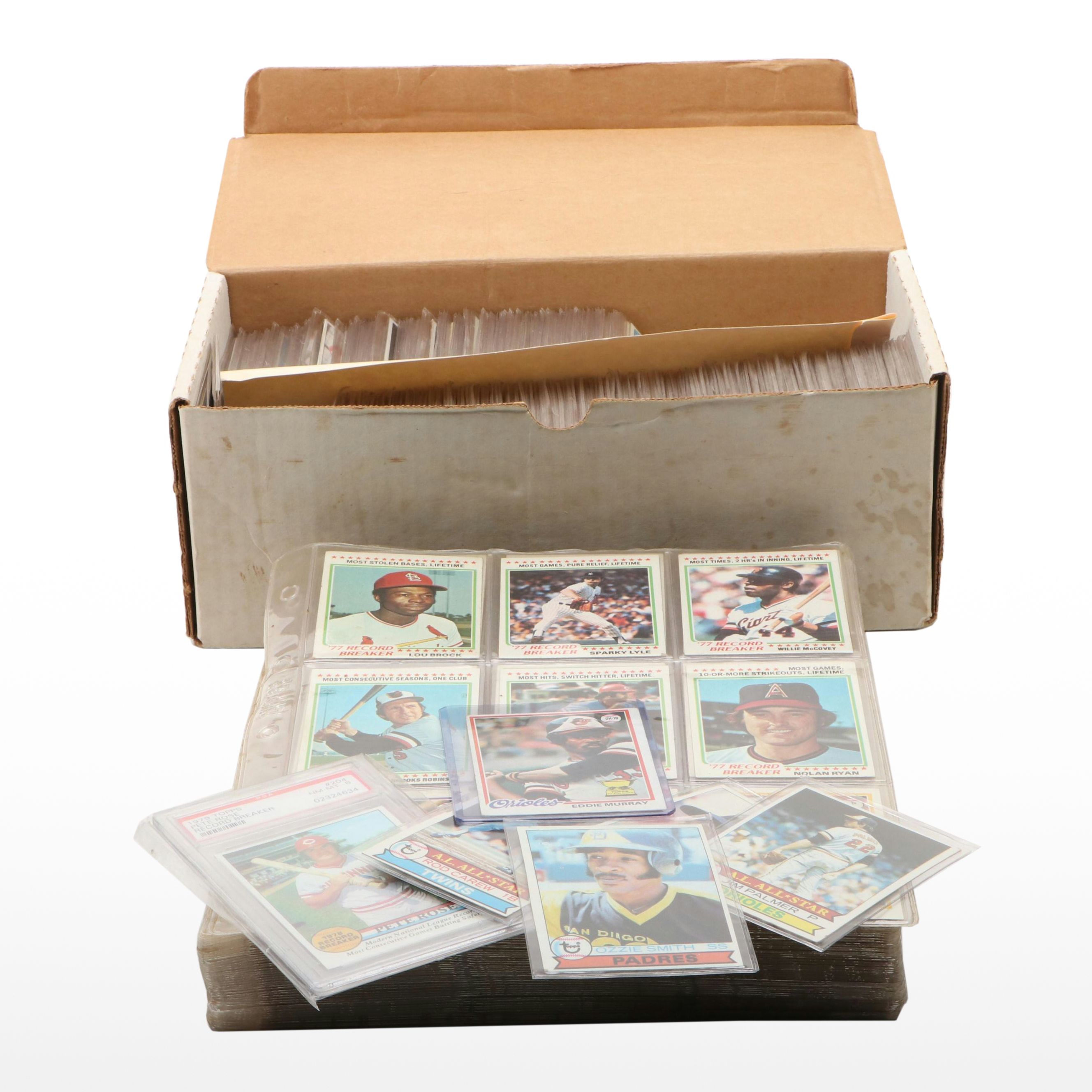 1978 & 1979 Topps Baseball Cards Featuring Eddie Murray and Ozzie Smith Rookies