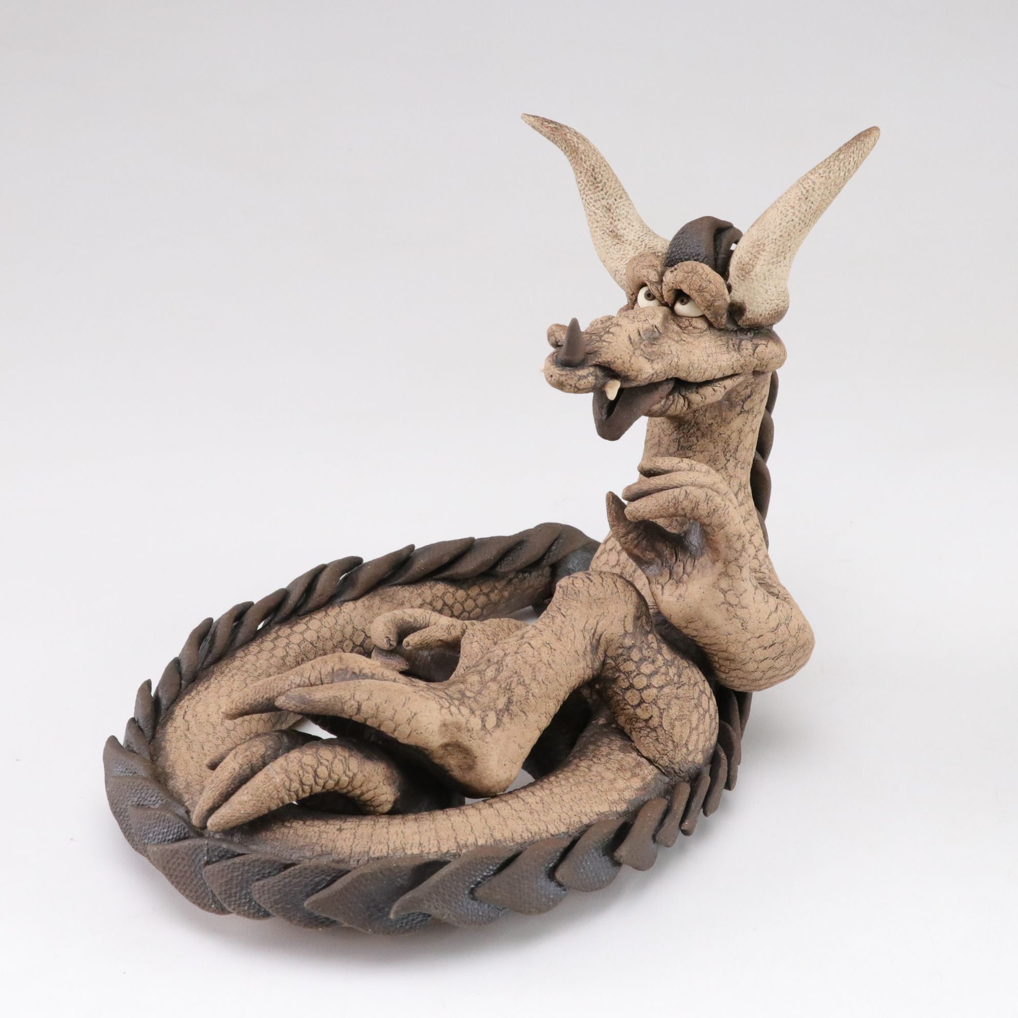 Hand-Crafted Dragon Statue & Unicorn Bowl