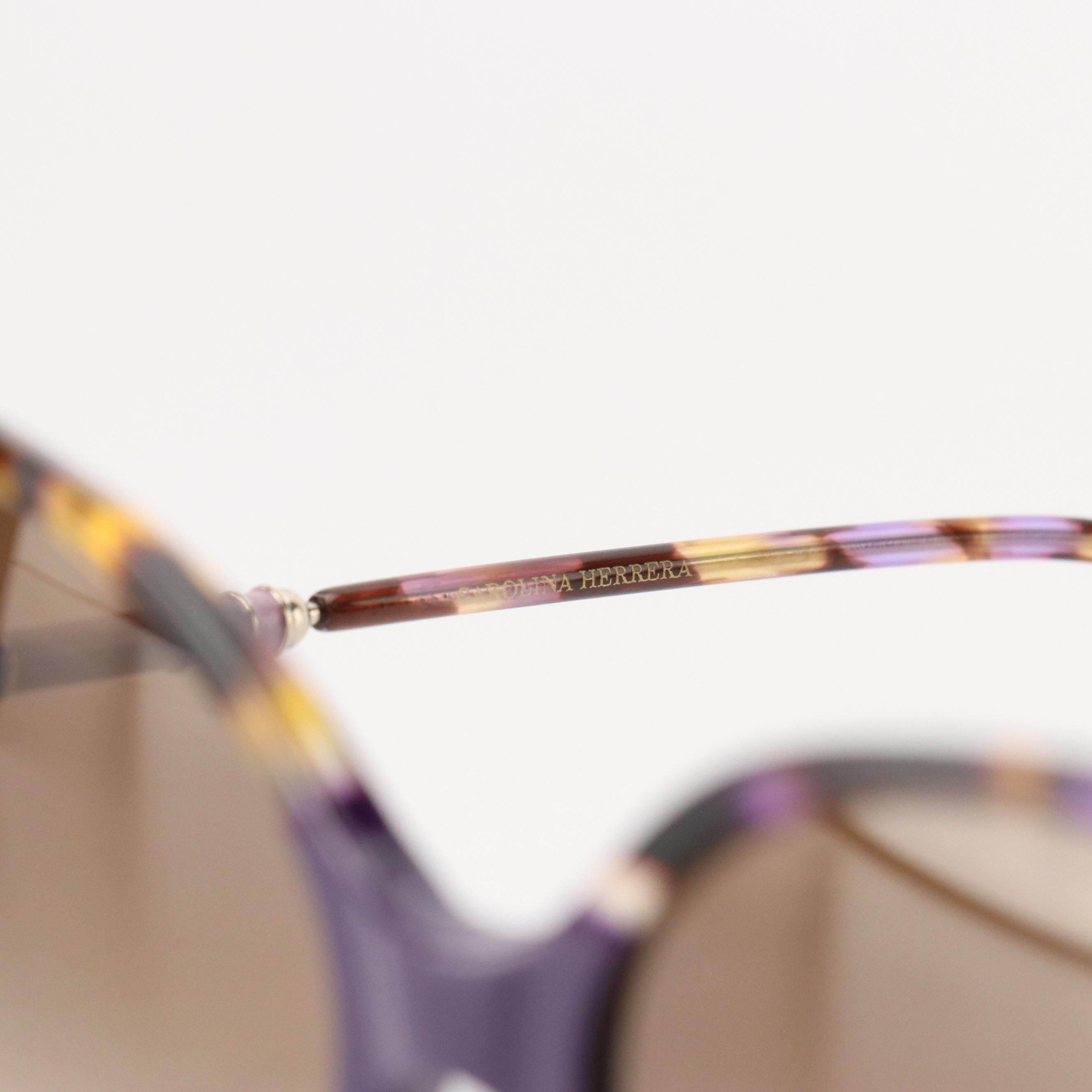 Carolina Herrera CH0025 Havana Butterfly Sunglasses with Case