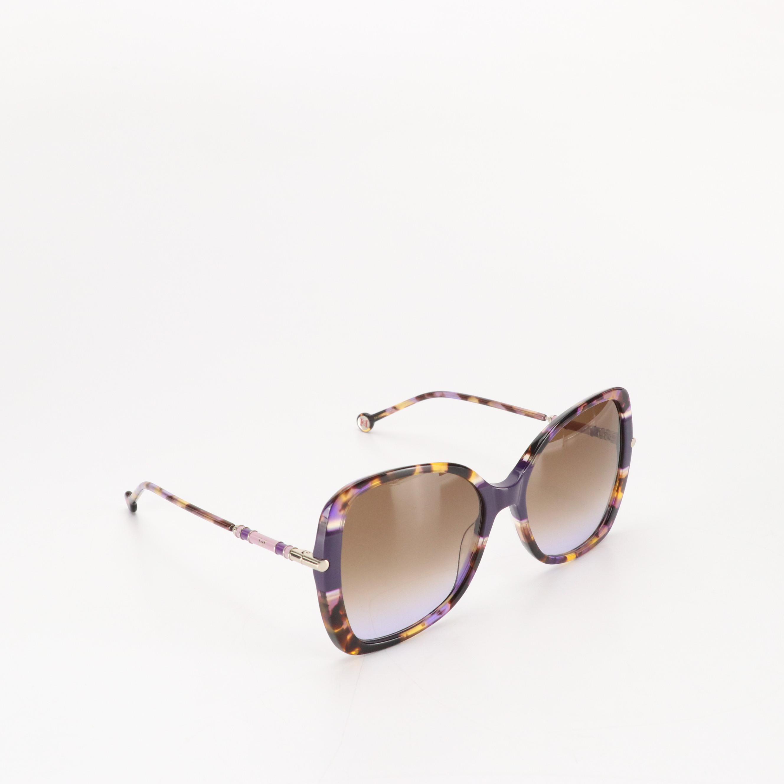 Carolina Herrera CH0025 Havana Butterfly Sunglasses with Case