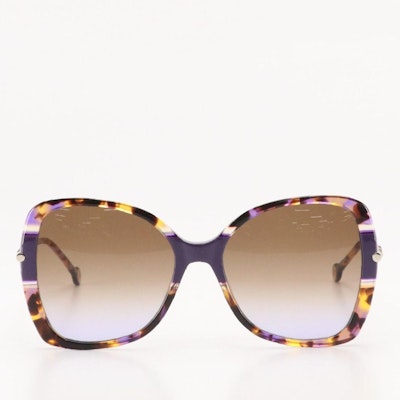 Carolina Herrera CH0025 Havana Butterfly Sunglasses with Case Carolina Herrera CH0025 Havana Butterfly Sunglasses with Case