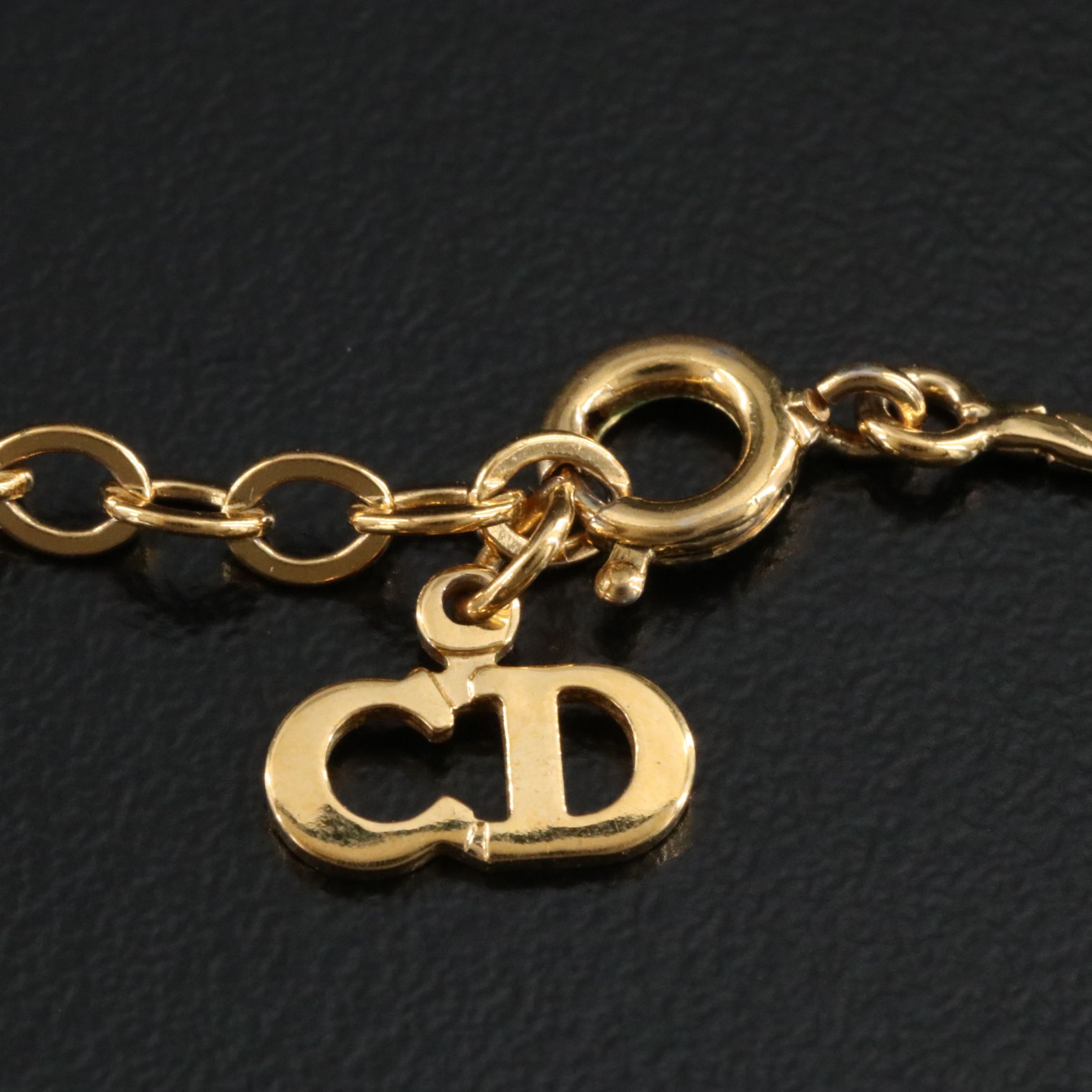 Christian Dior Faux Pearl and Crystal Necklace