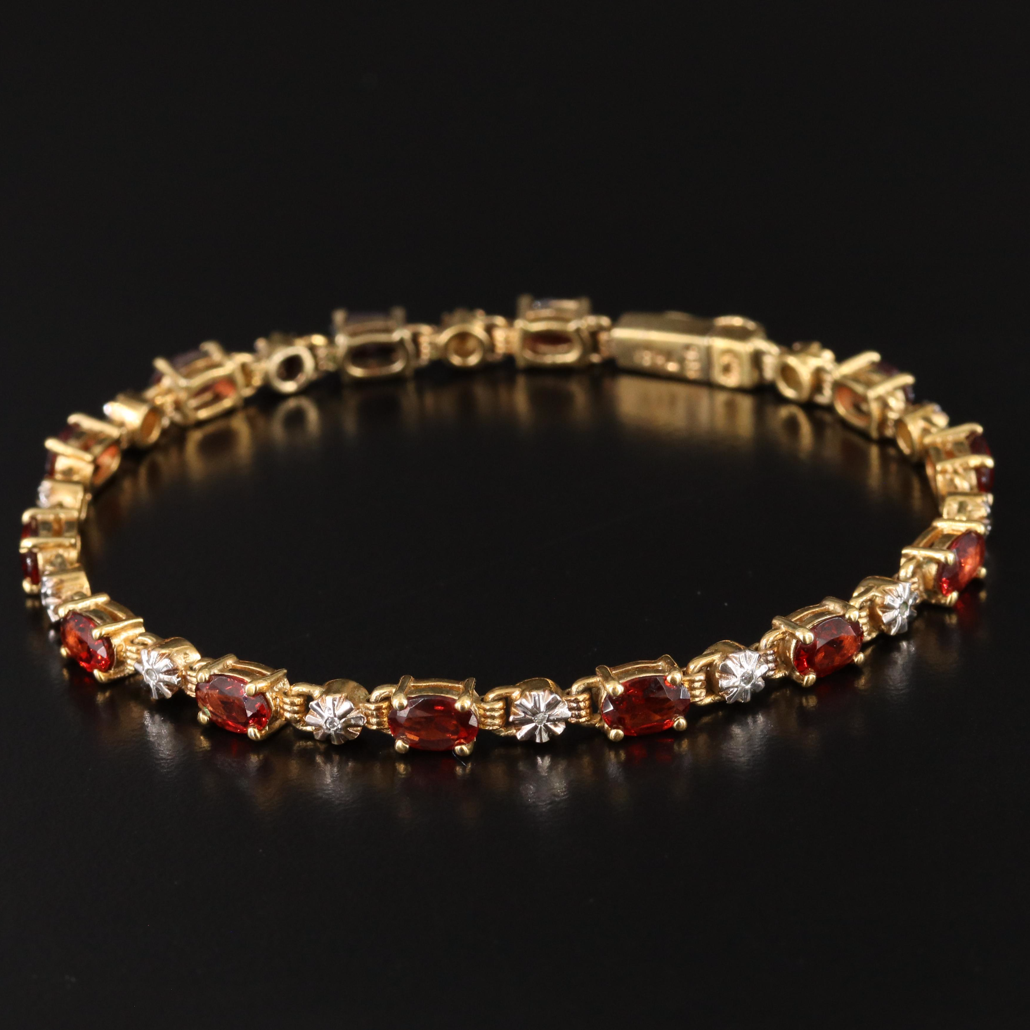 Sterling Gemstone Bracelet Collection Including Peridot, Garnet and Amethyst