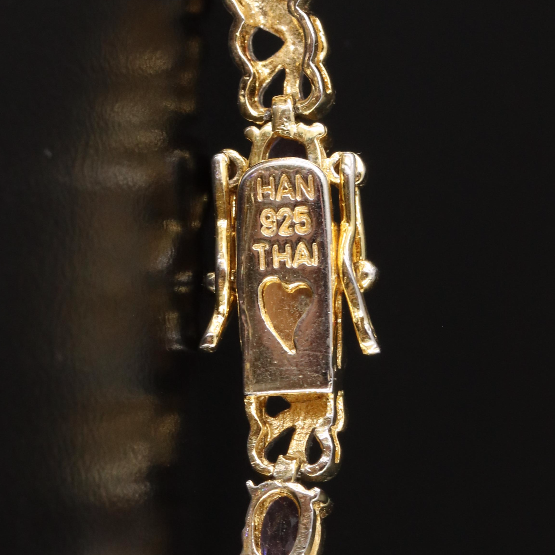 Sterling Gemstone Bracelet Collection Including Peridot, Garnet and Amethyst