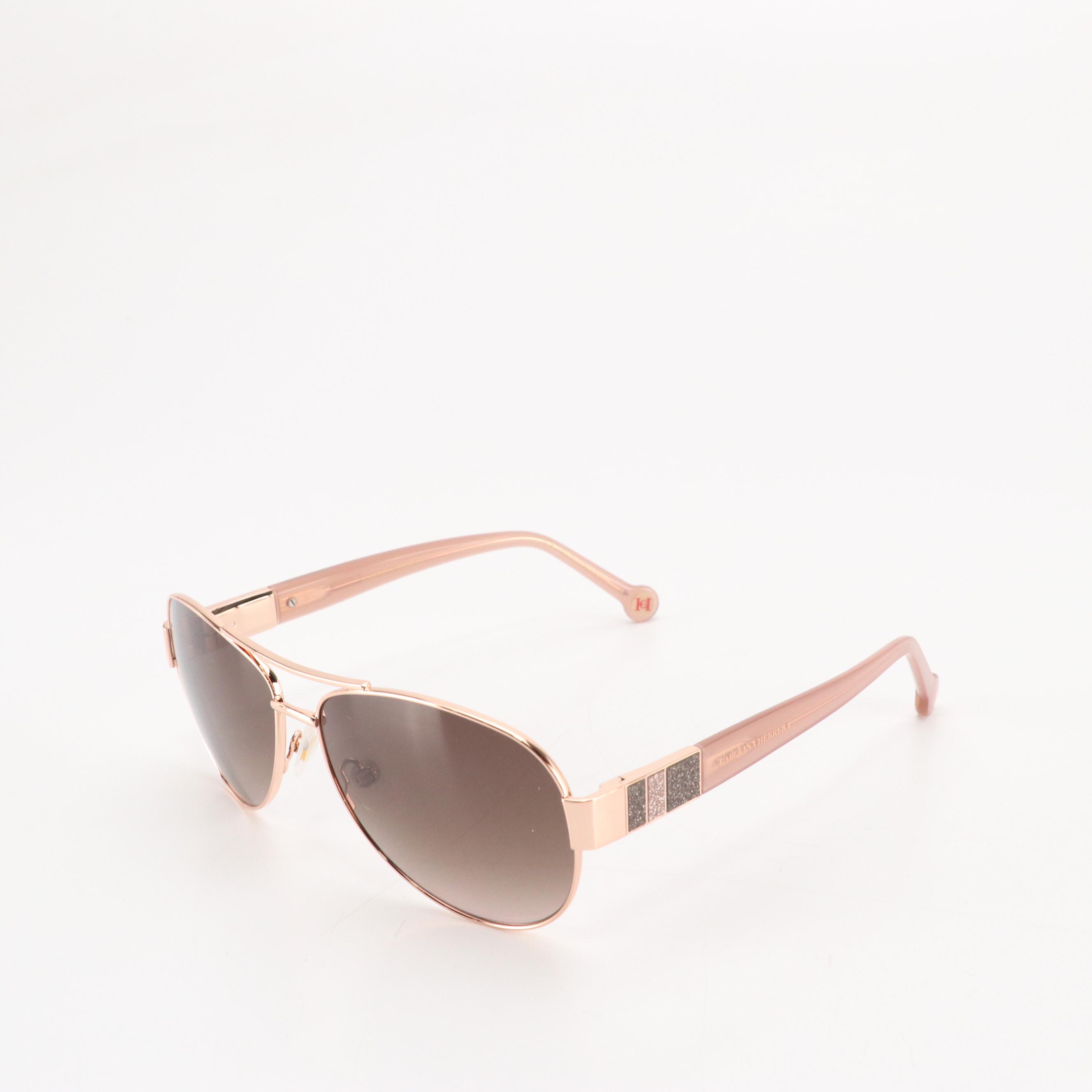 Carolina Herrera HER0135 Aviator Sunglasses with Case