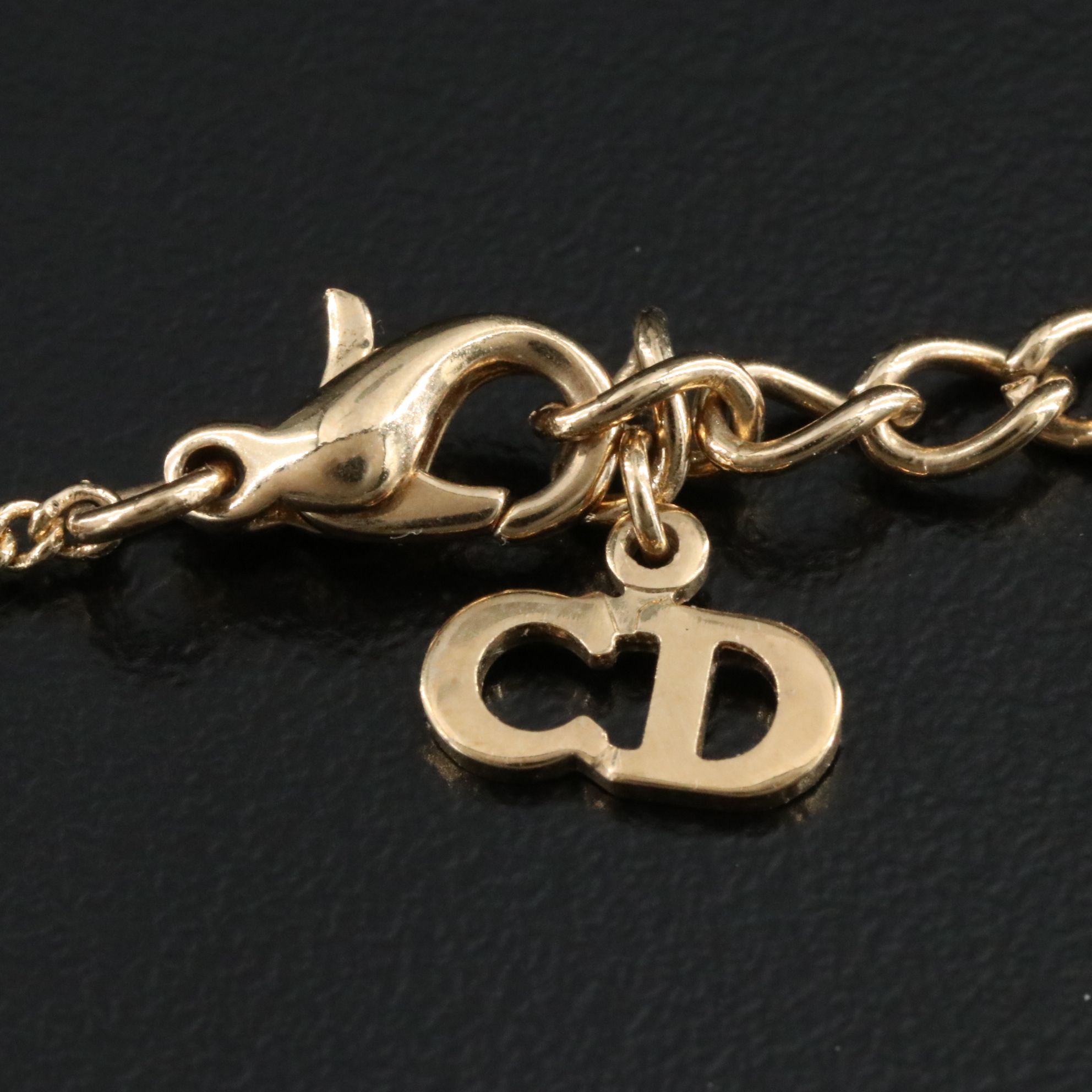 Christian Dior Faux Pearl and Crystal Necklace