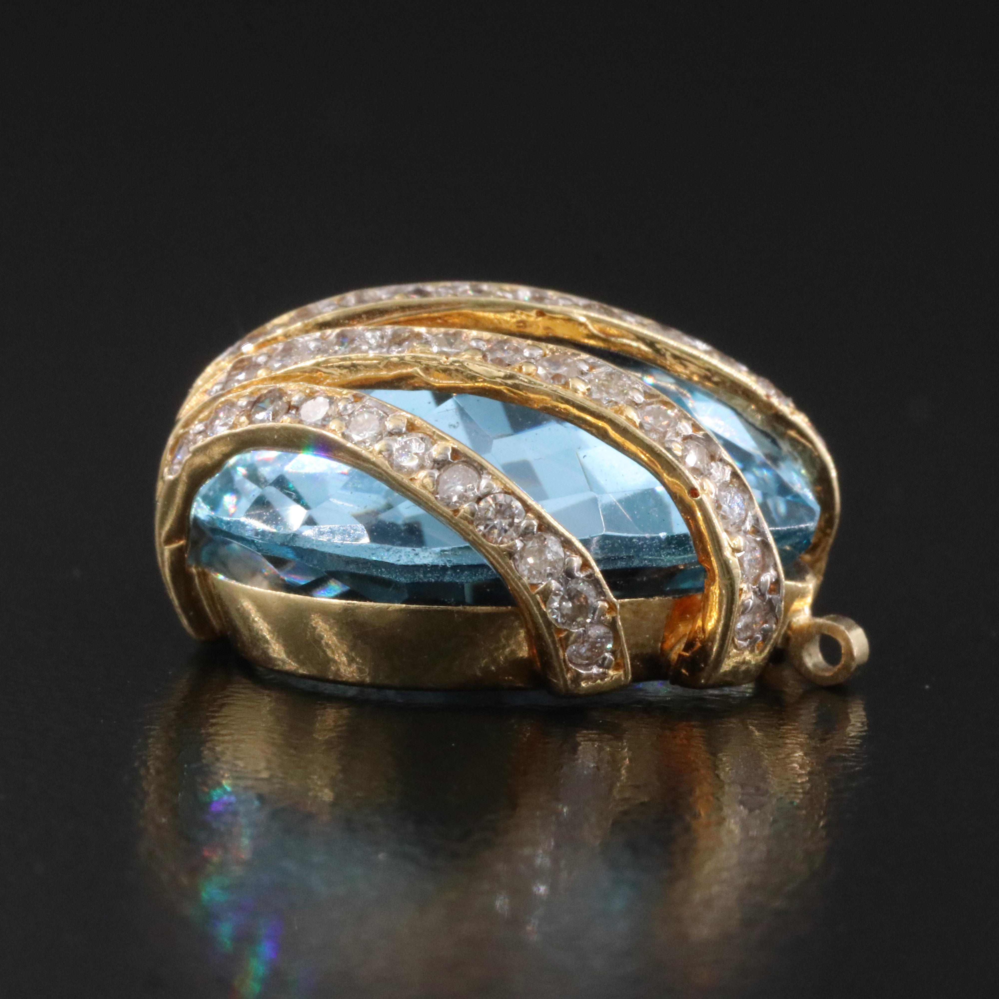 18K Spinel and Diamond Pendant