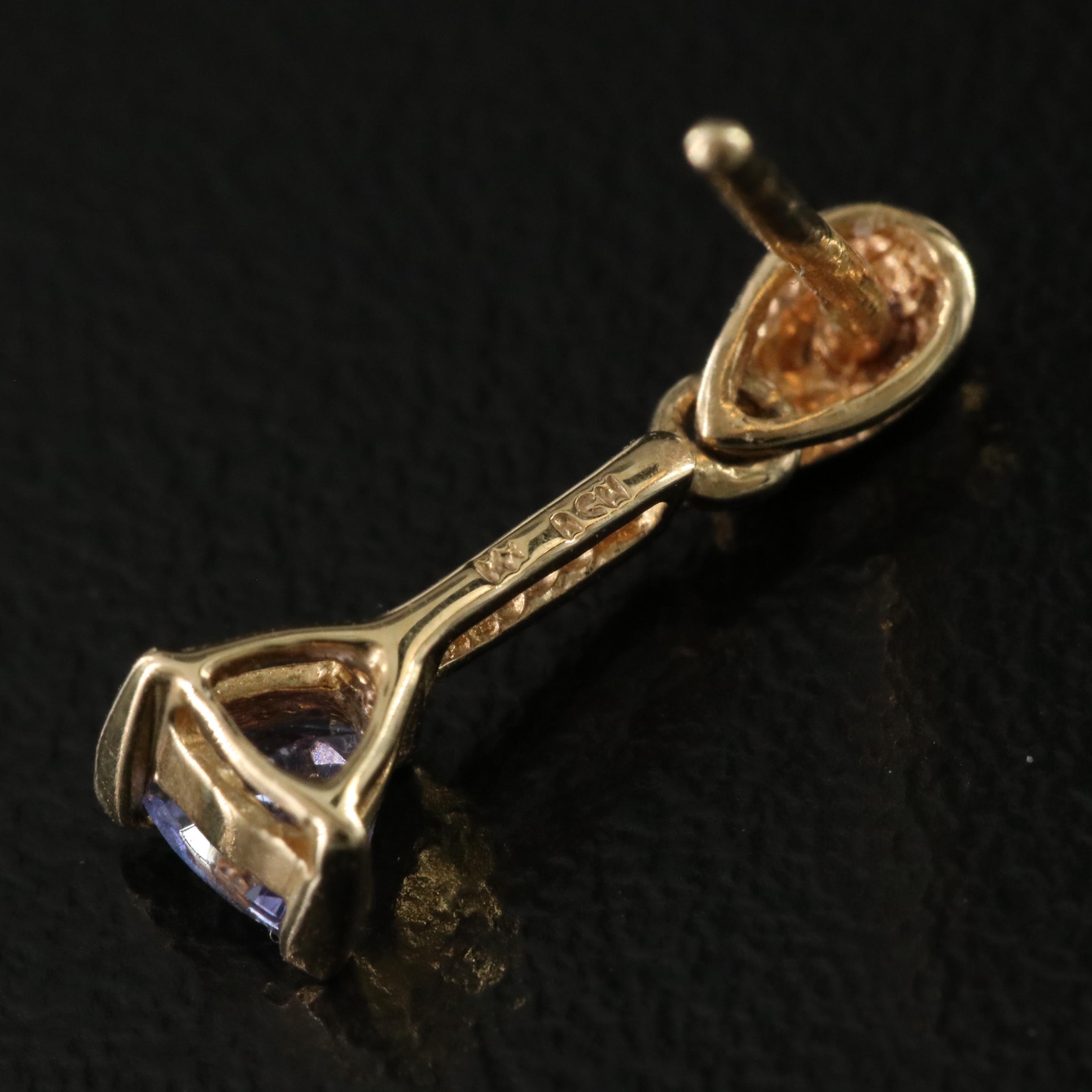 14K Tanzanite Drop Earrings