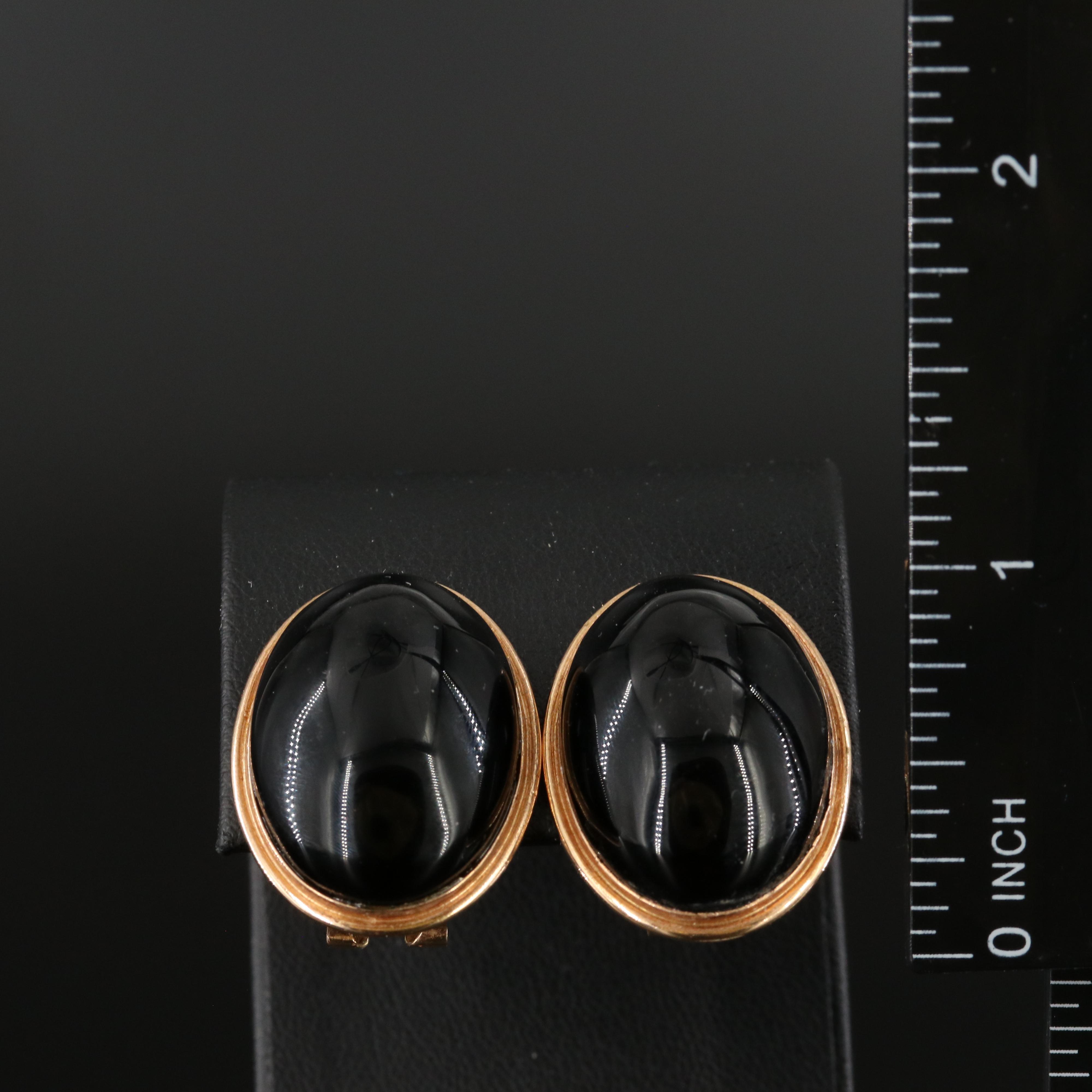 14K Black Onyx Earrings