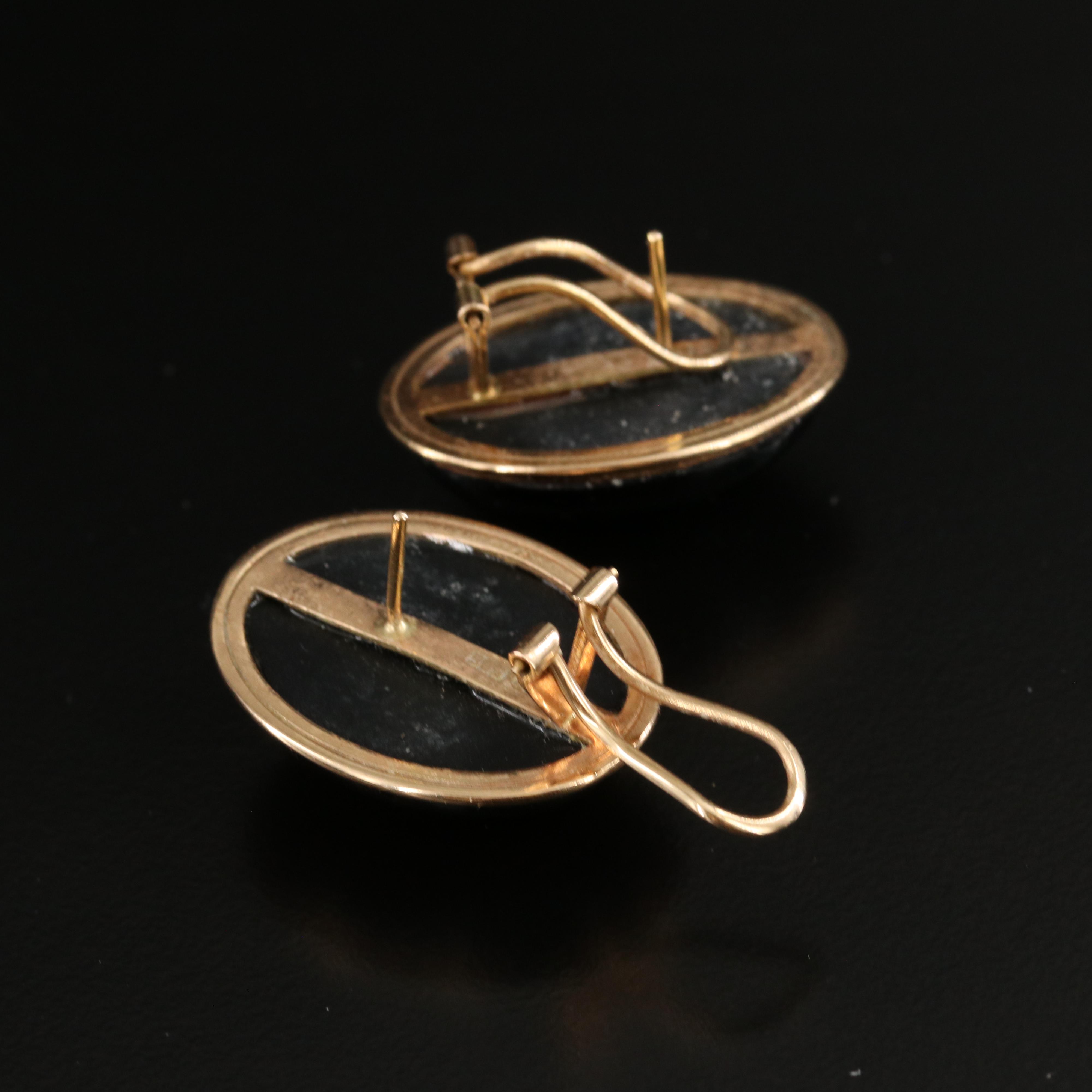 14K Black Onyx Earrings