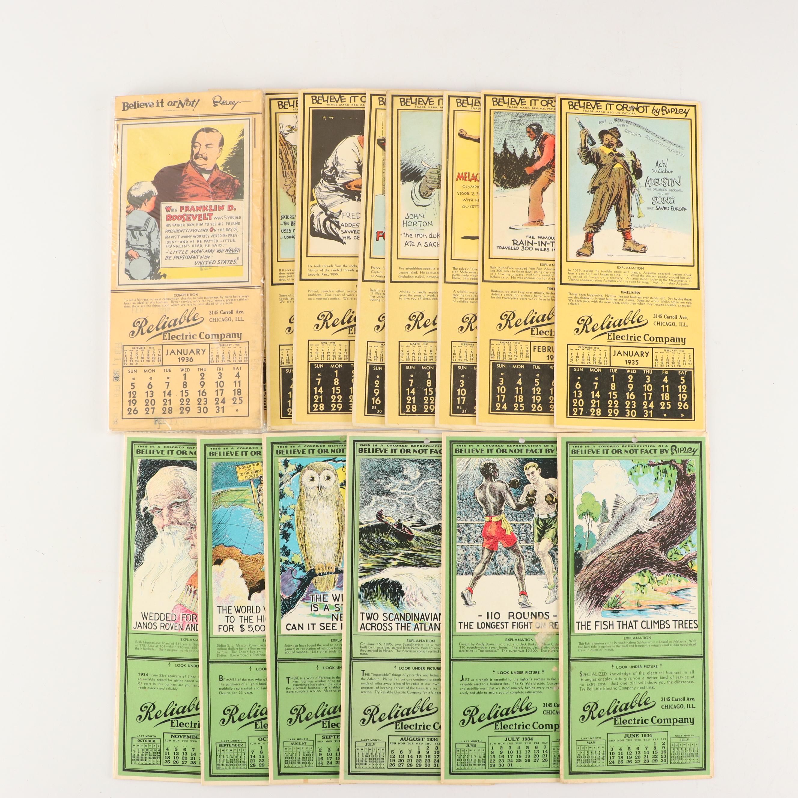 Reliable Electric Company with Other Calendars, Thermometer and More