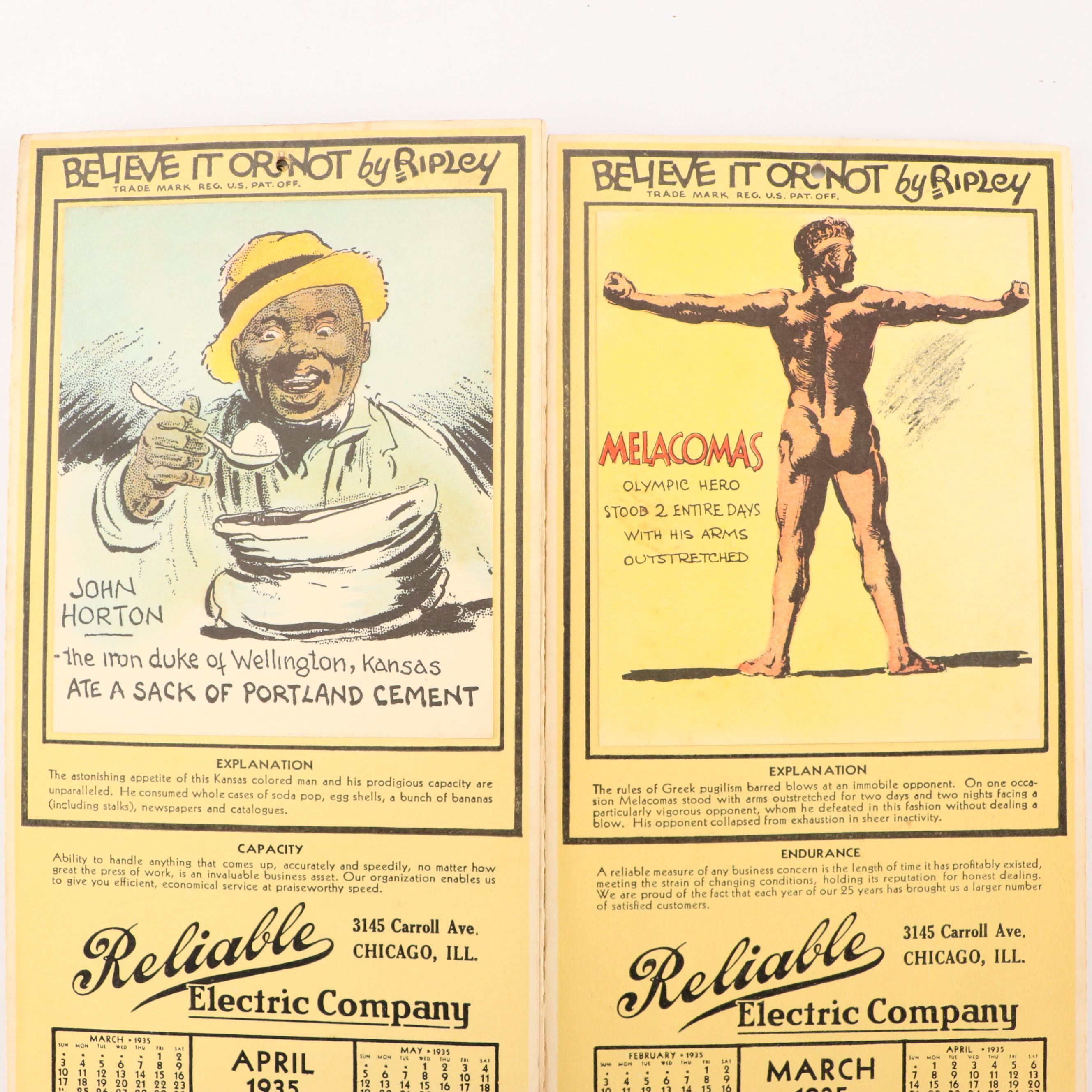 Reliable Electric Company with Other Calendars, Thermometer and More