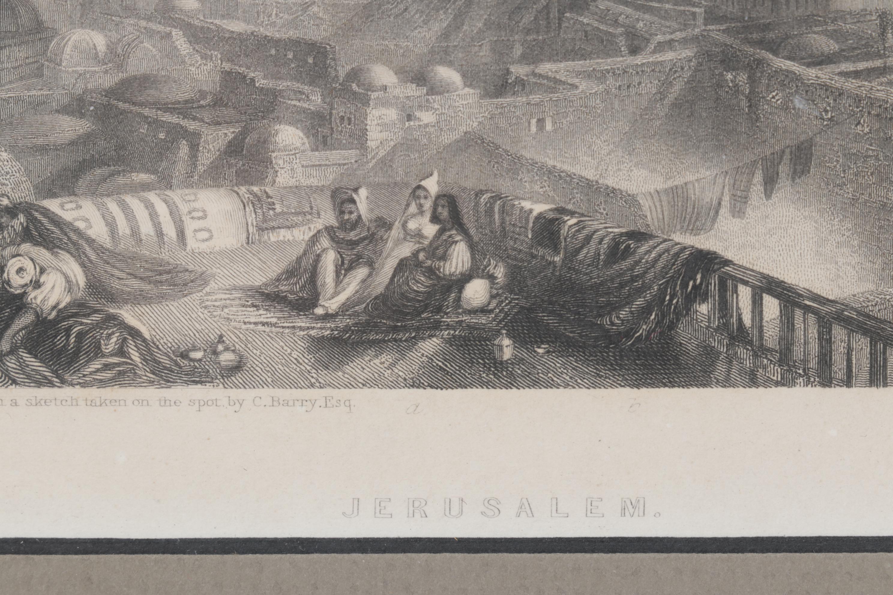 Lithograph After Charles Barry and Edward Finden "Jerusalem", Late 20th Century