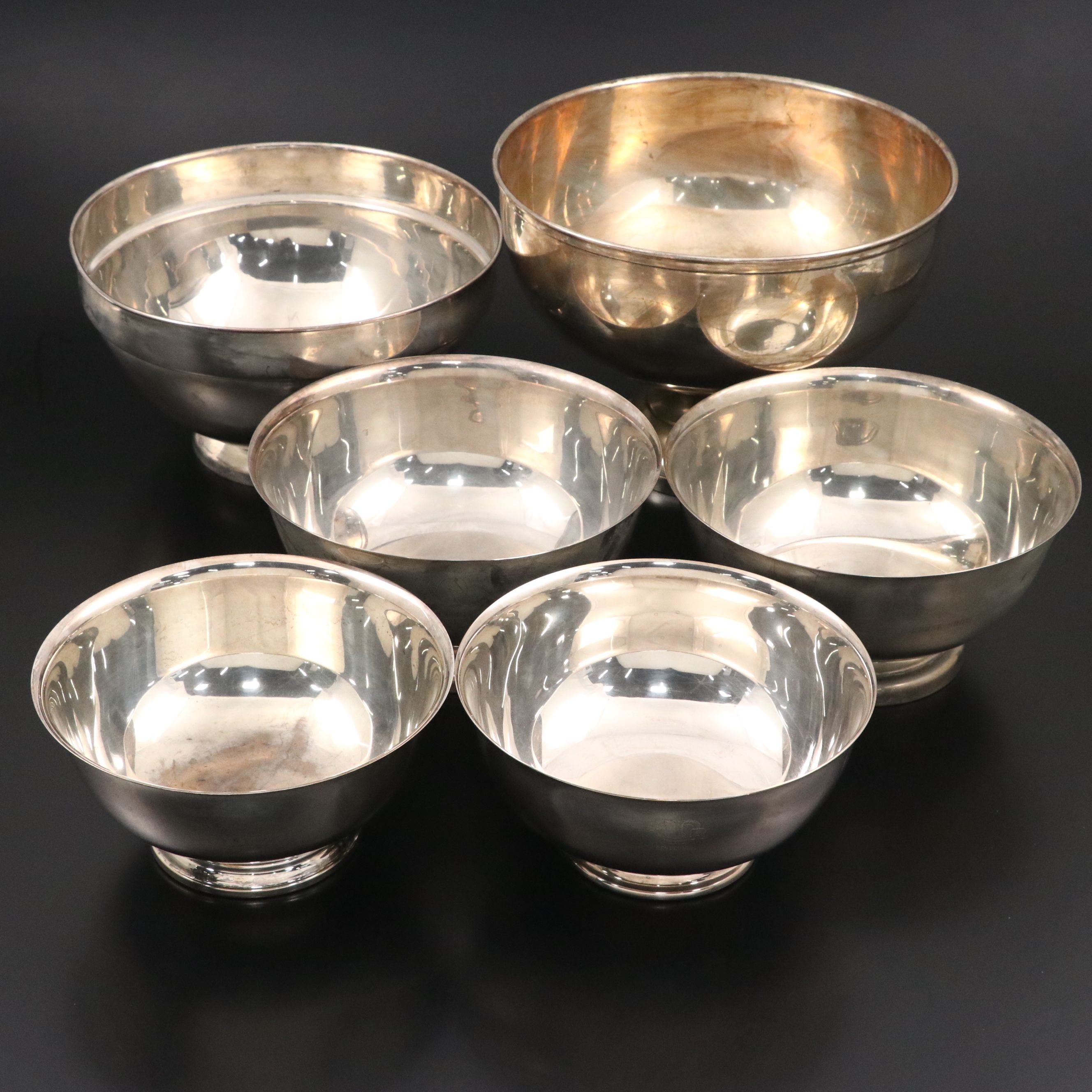 American Standardbred Silver Plate Paul Revere Bowl Trophies