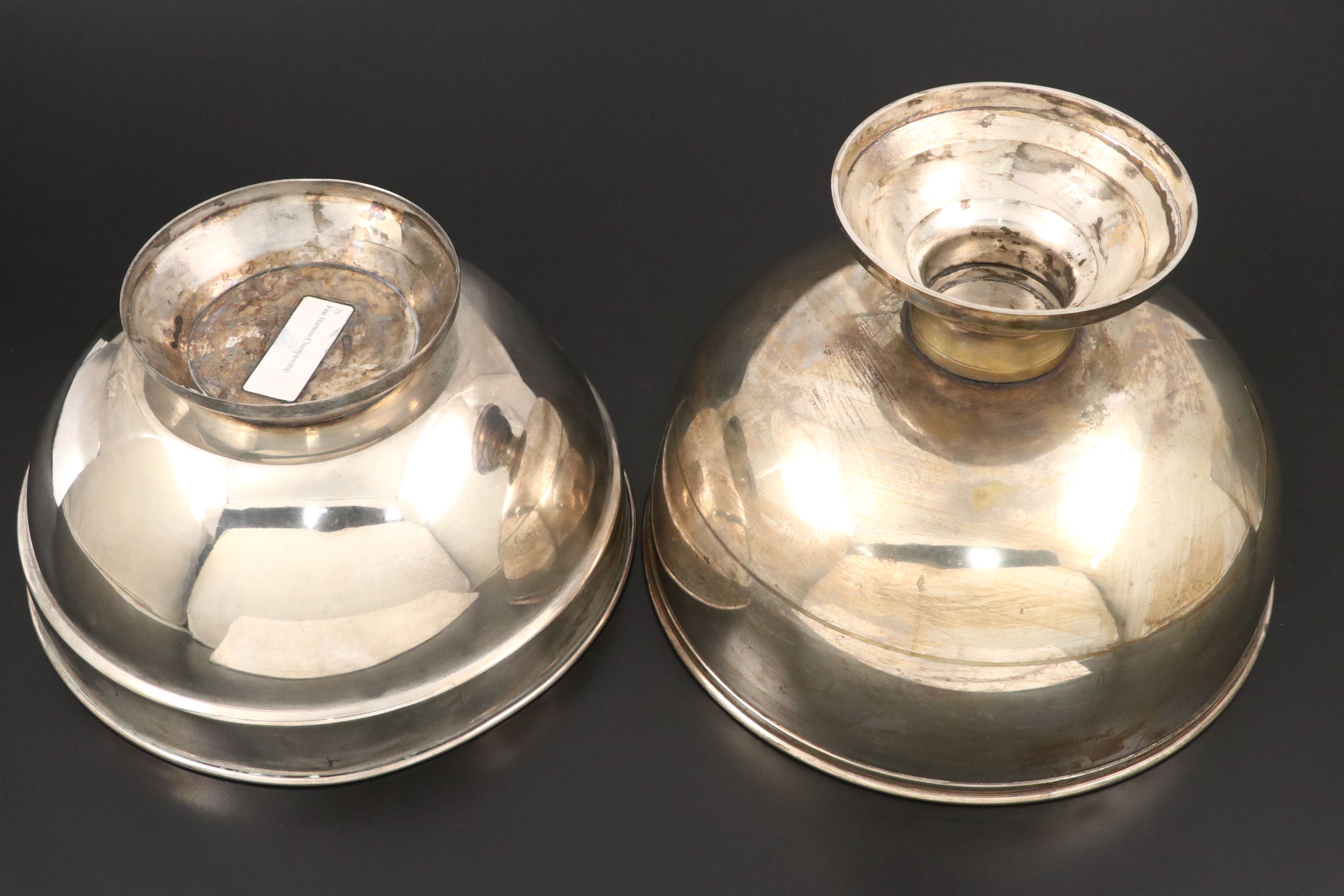 American Standardbred Silver Plate Paul Revere Bowl Trophies