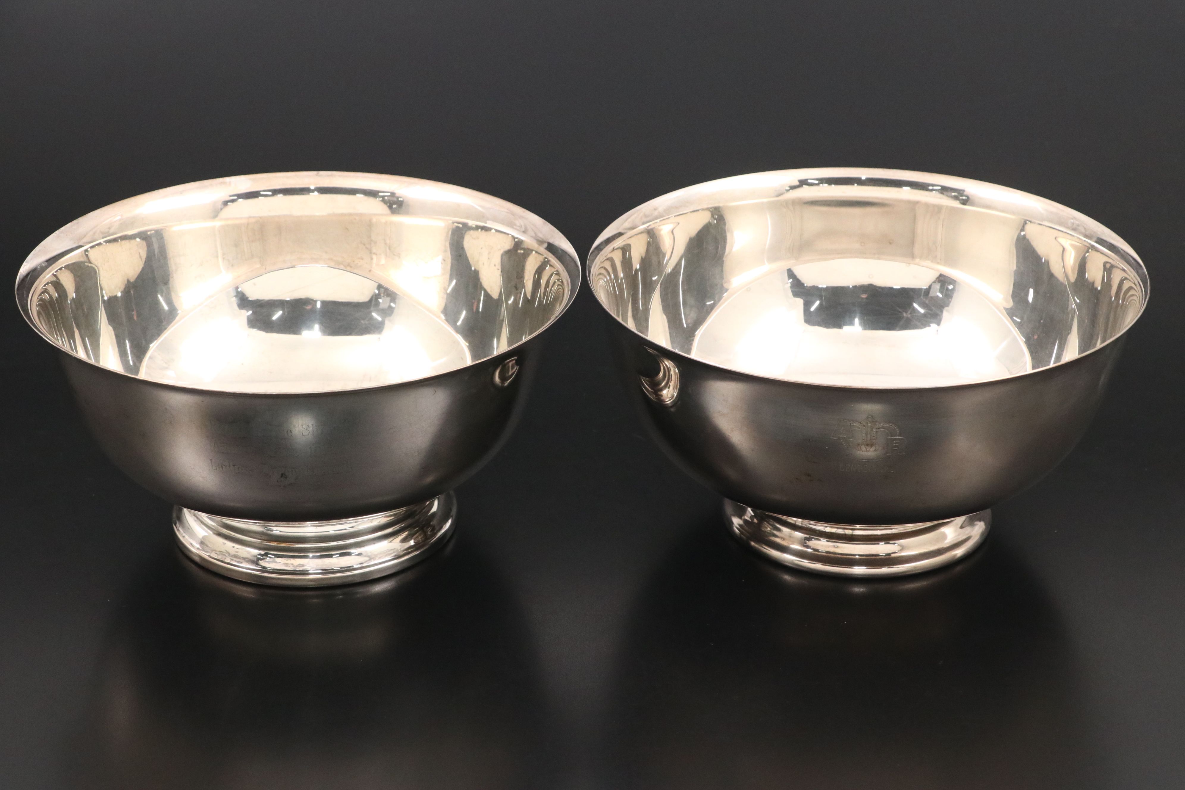 American Standardbred Silver Plate Paul Revere Bowl Trophies