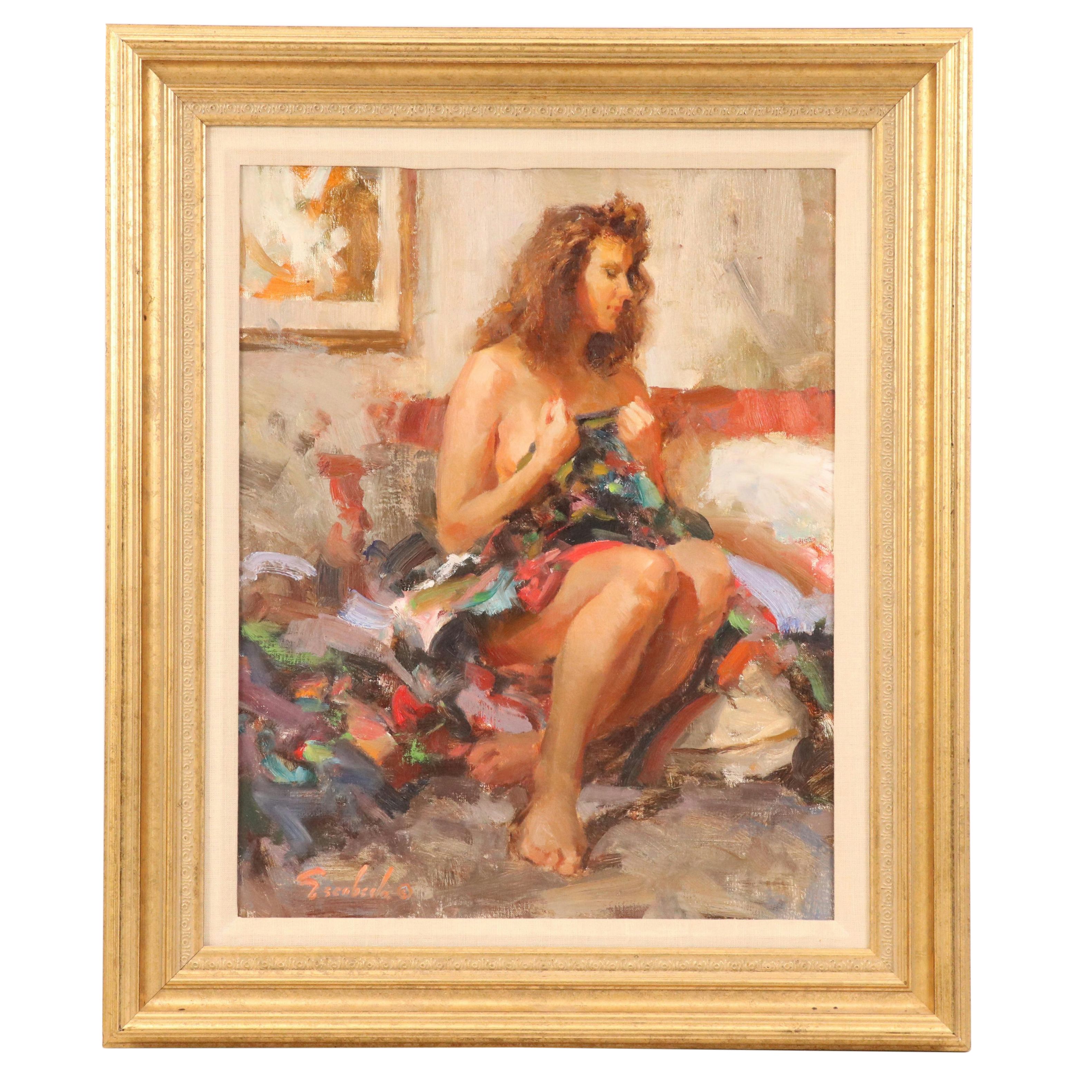 Louis Escobedo Oil Figure Painting "Copper," Circa 2000