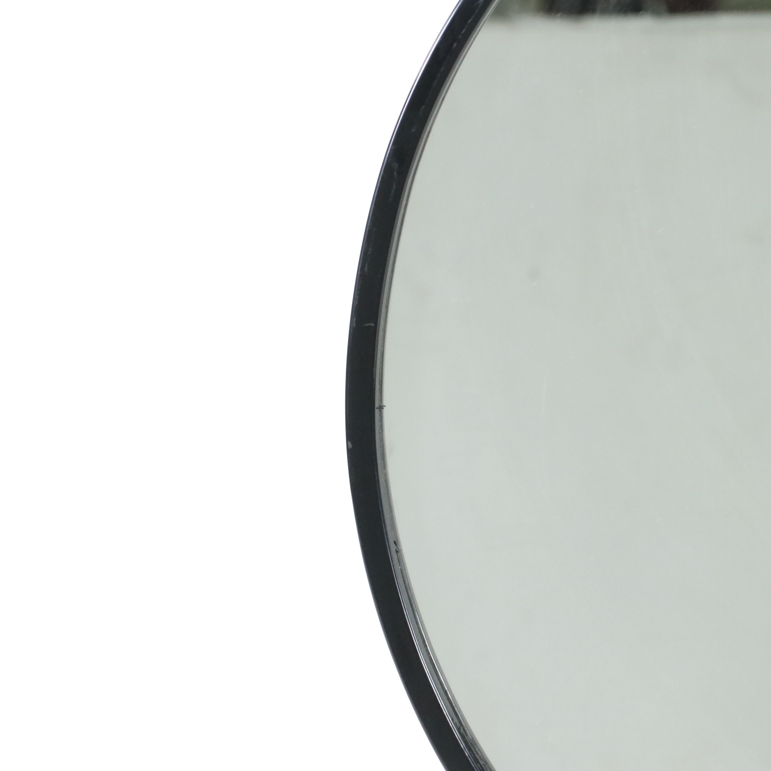 Contemporary Matte Black Metal Framed Vanity Mirror