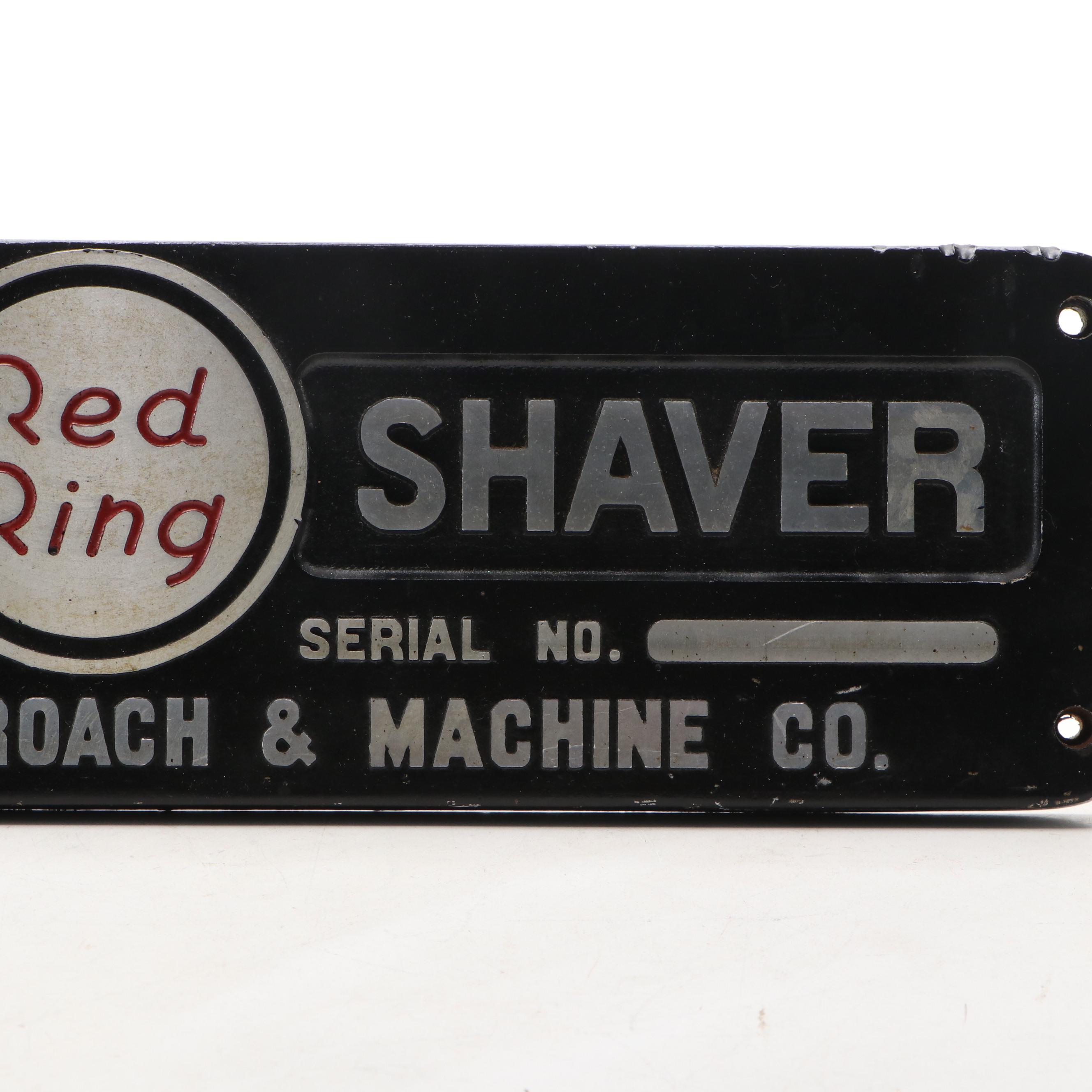 National Broach & Machine Co. Red Wing Gear Shaver Sign