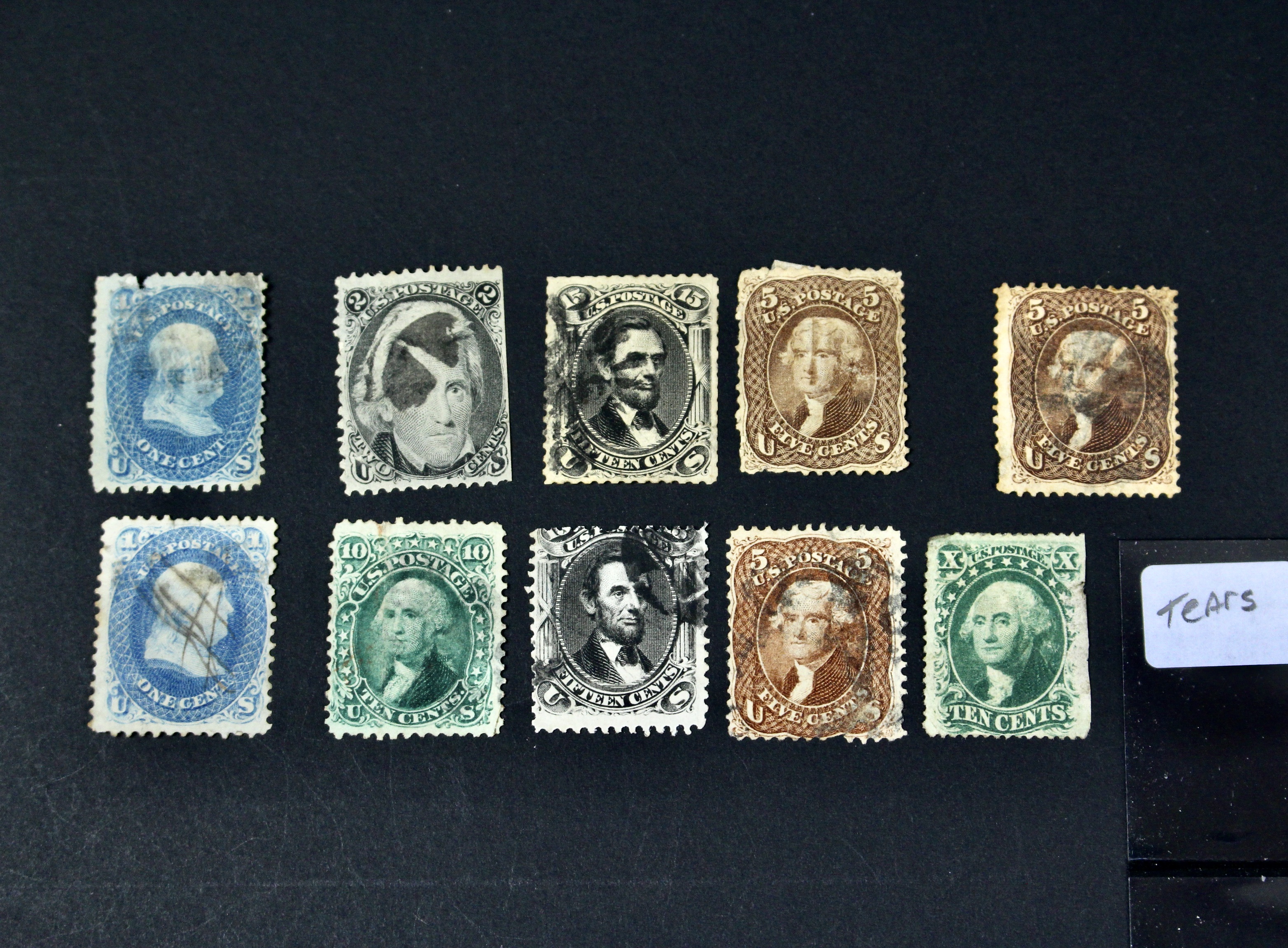 Ninety-One Early U.S. Postage Stamps