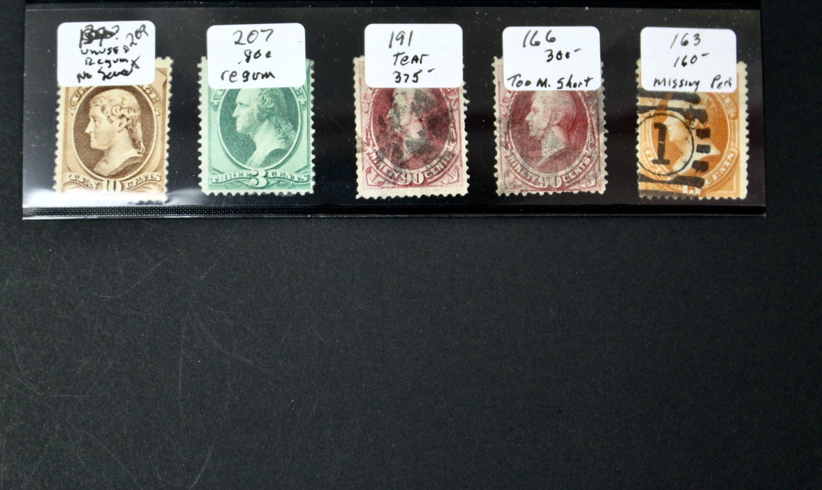 Ninety-One Early U.S. Postage Stamps