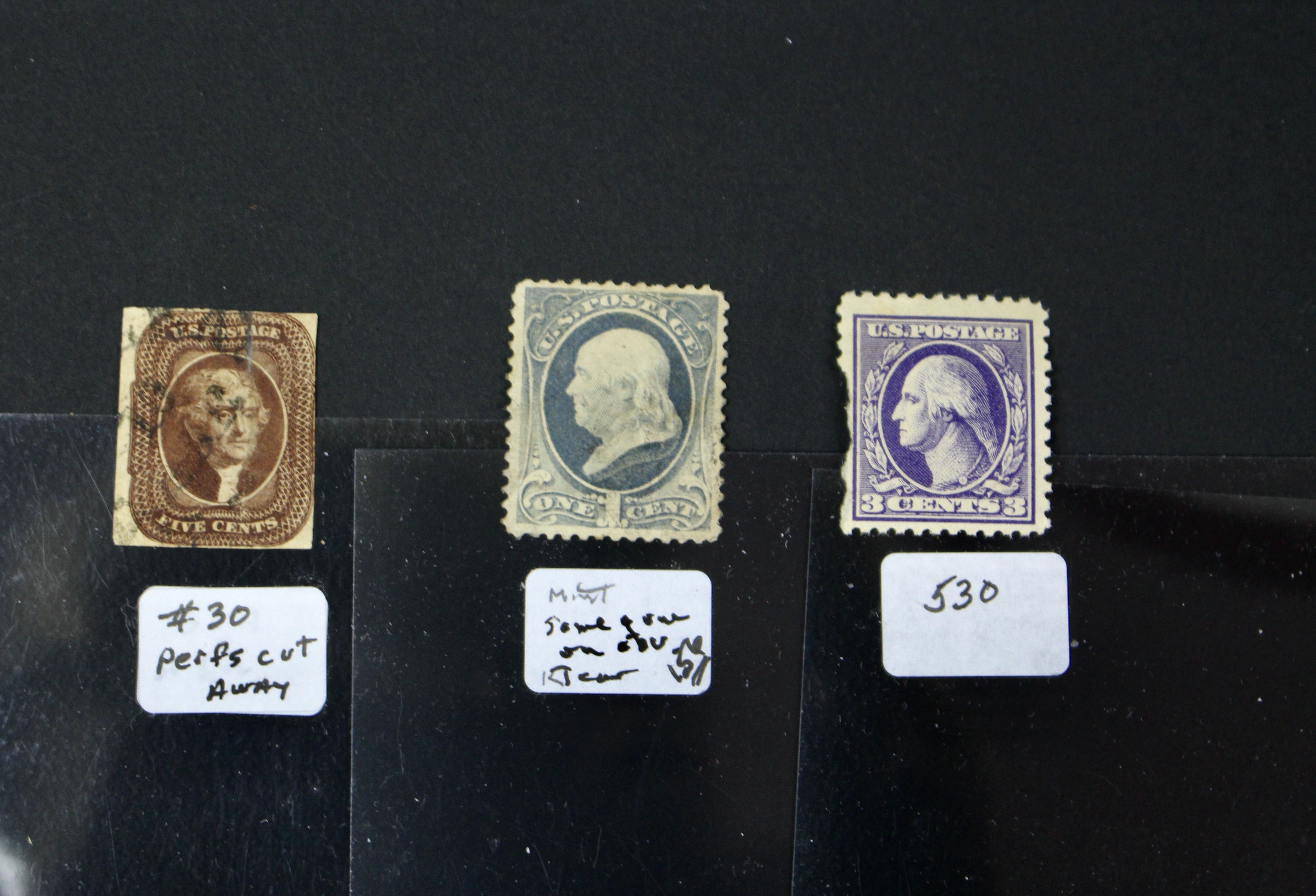 Ninety-One Early U.S. Postage Stamps