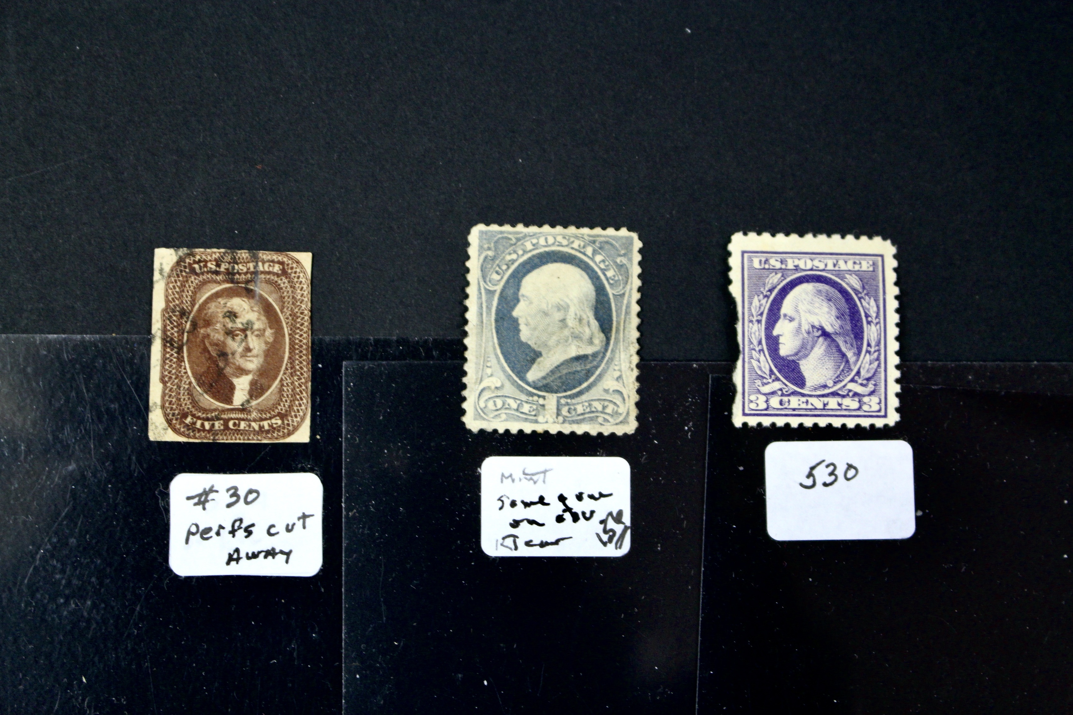 Ninety-One Early U.S. Postage Stamps