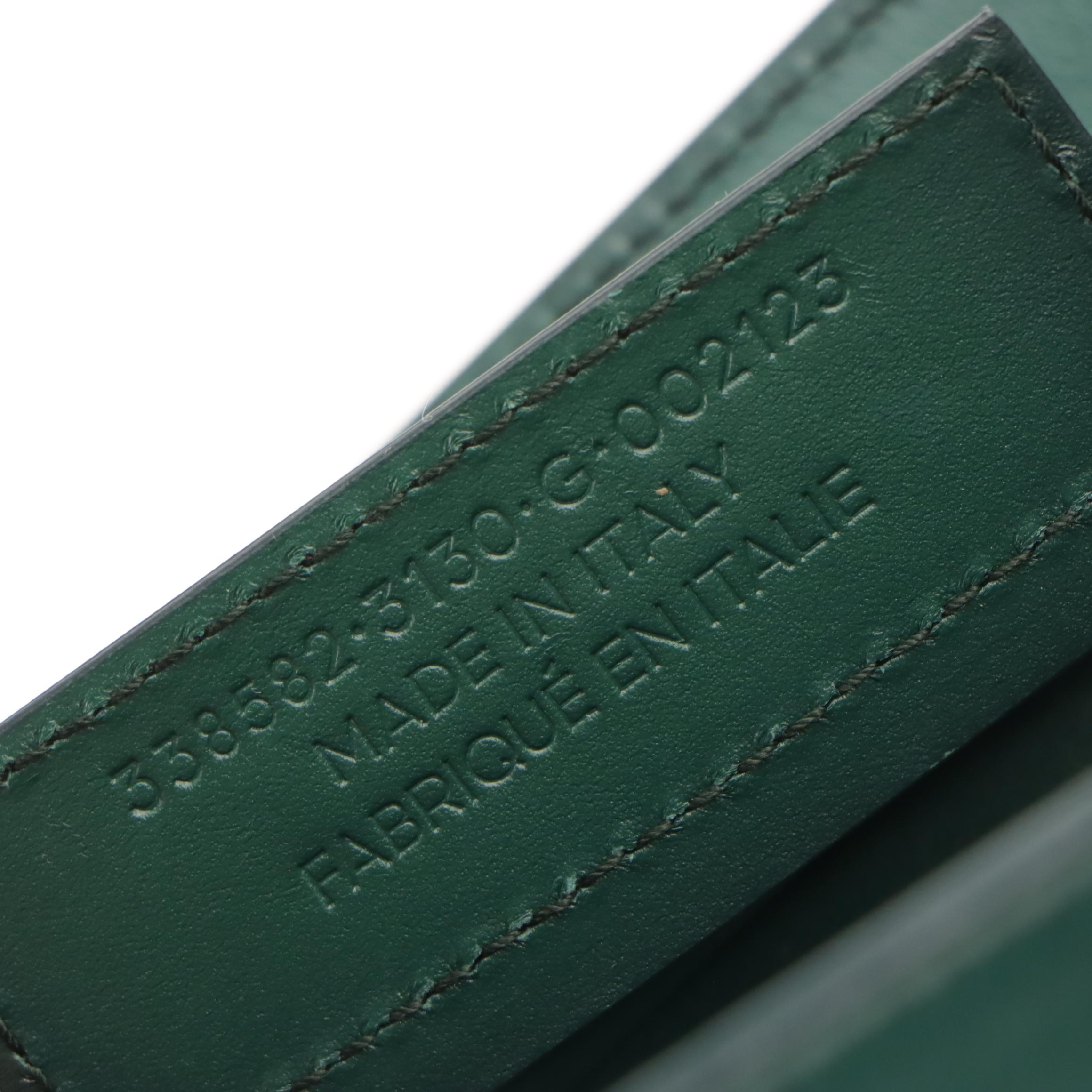 Balenciaga Medium Papier A5 Classic Studs Tote in Emerald Smooth Leather