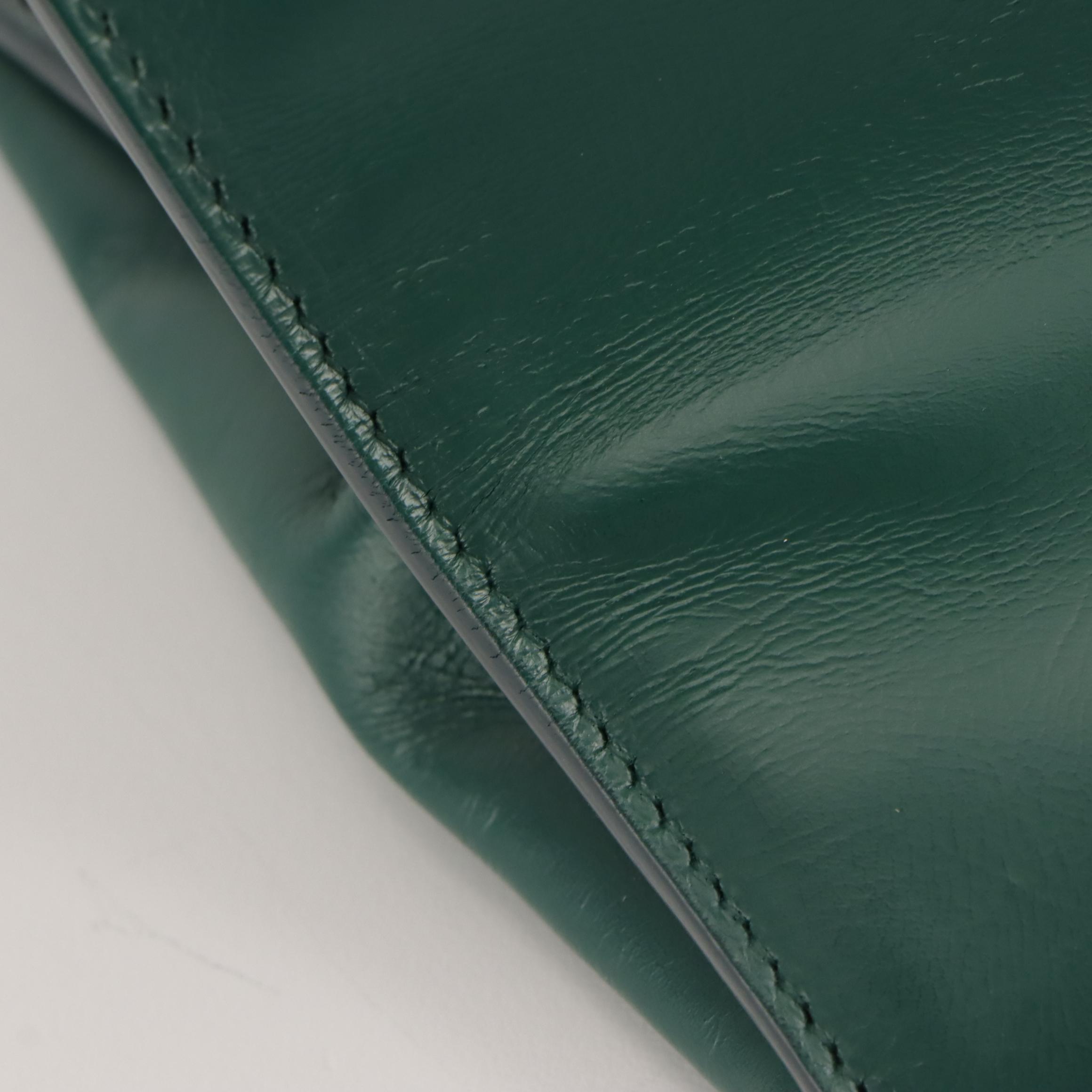 Balenciaga Medium Papier A5 Classic Studs Tote in Emerald Smooth Leather