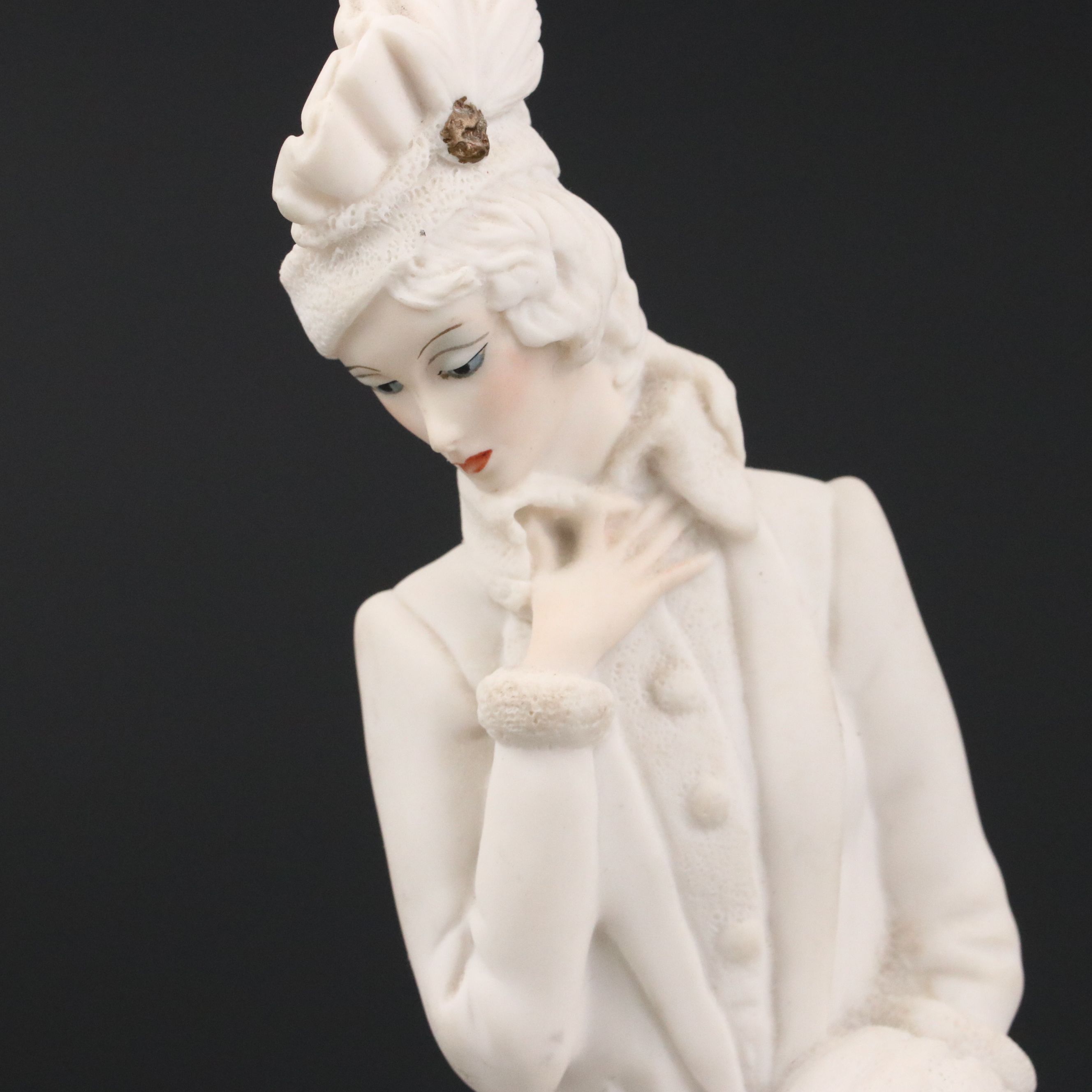 Giuseppe Armani "Lady with Muff" Porcelain Figurine, Late 20th Century
