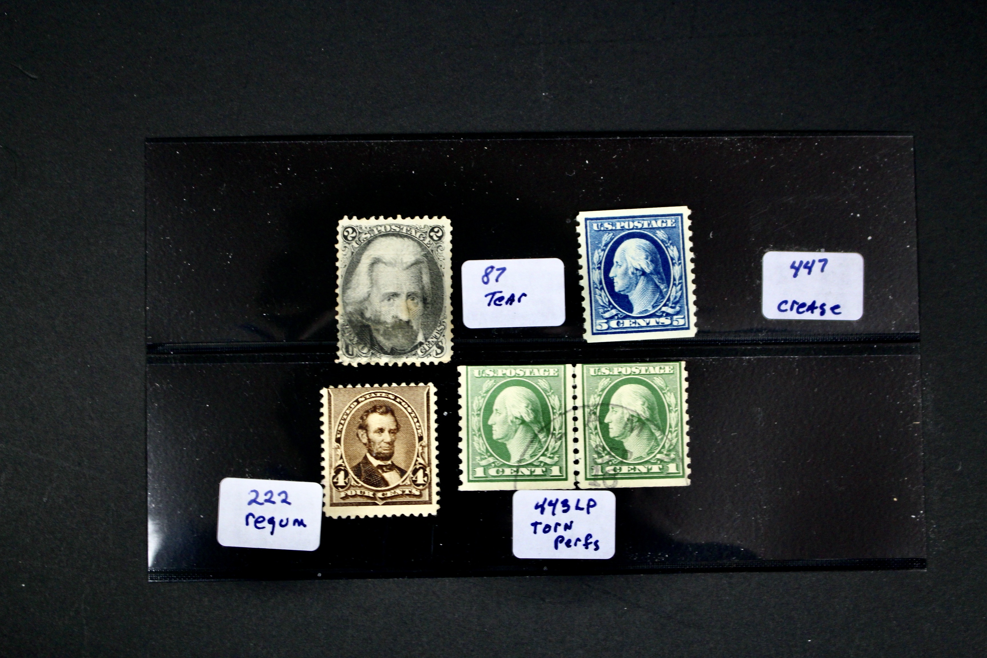 Ninety-One Early U.S. Postage Stamps