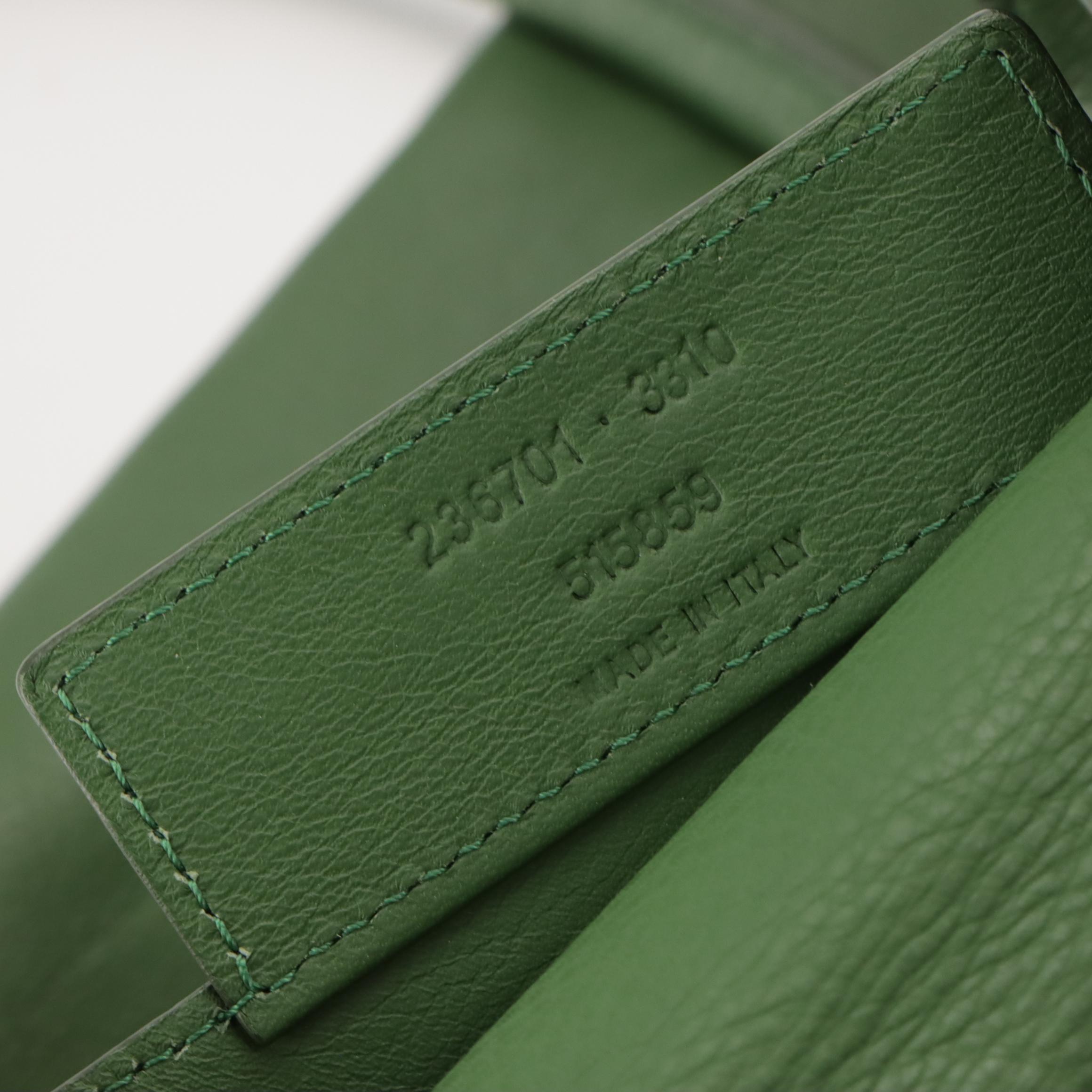 Balenciaga Papier A4 Medium Tote in Cypress Green Grained Leather