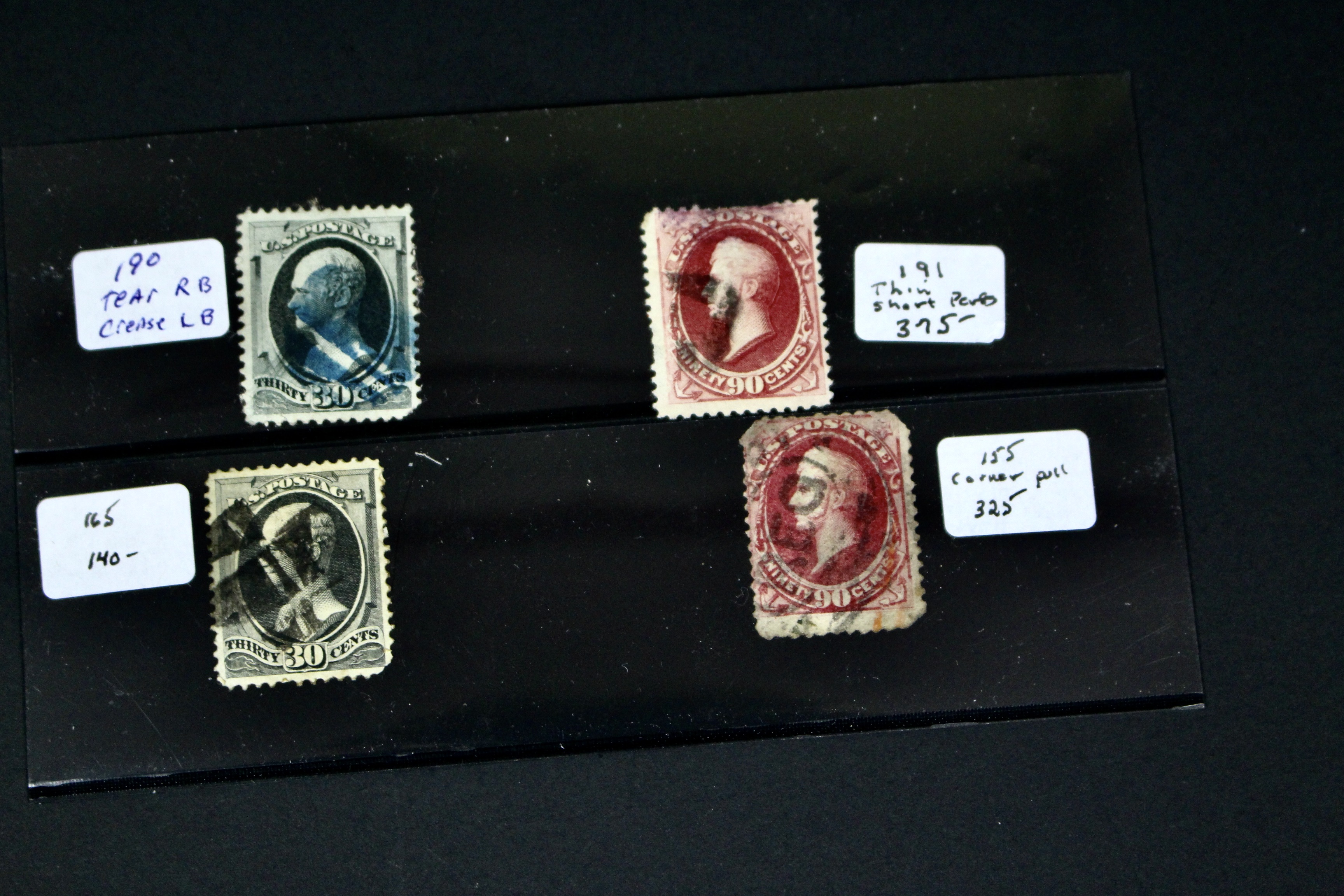 Ninety-One Early U.S. Postage Stamps