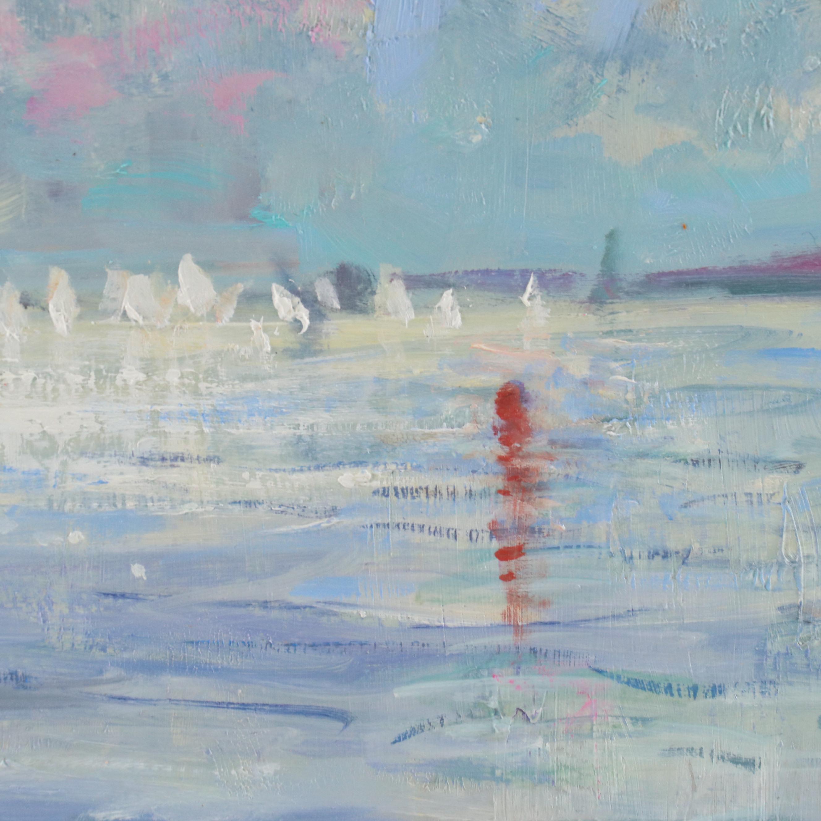 Nino Pippa Oil Painting "Southeast Florida Sailing School," 2018