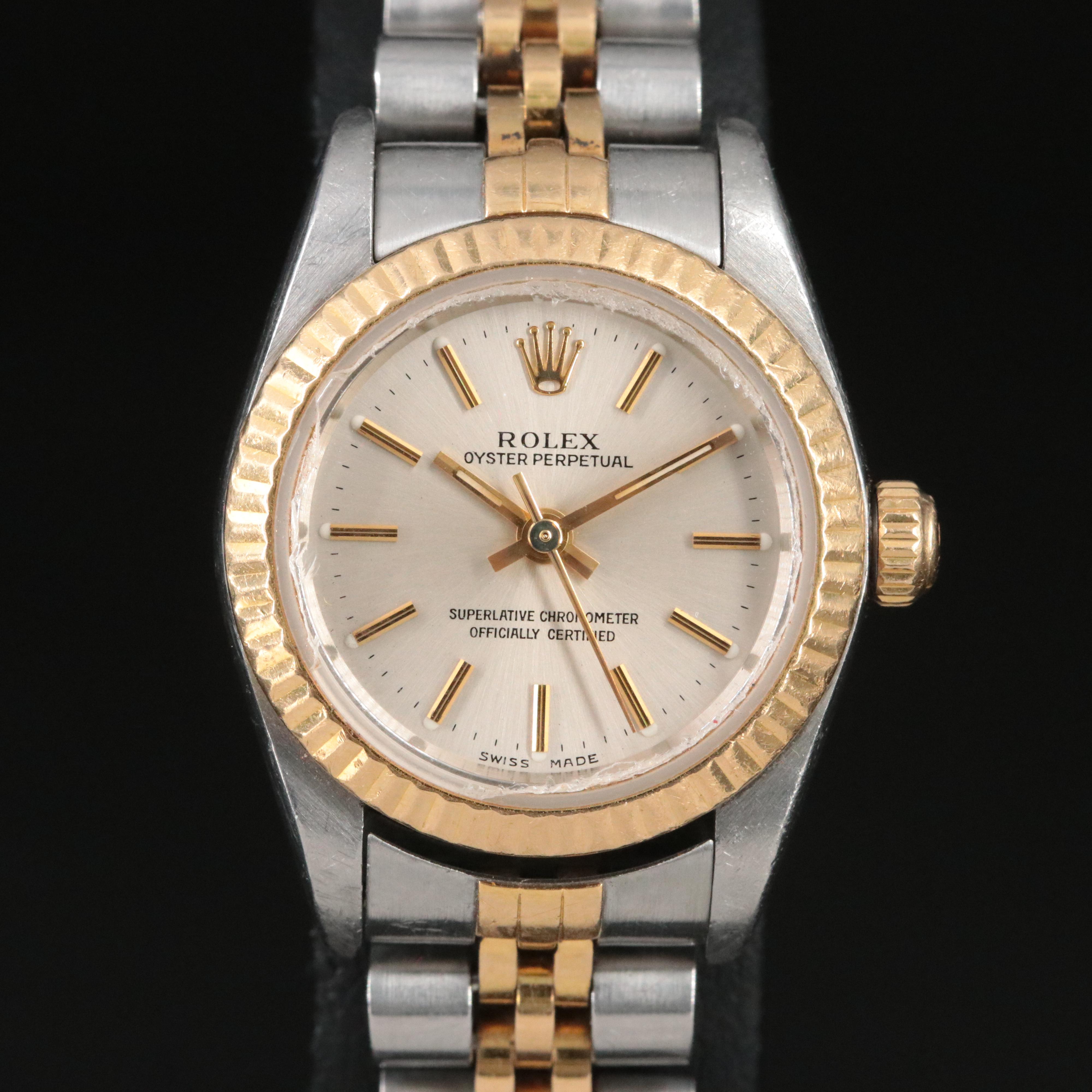 2002 Rolex Oyster Perpetual Two-Tone Model 76193 Watch