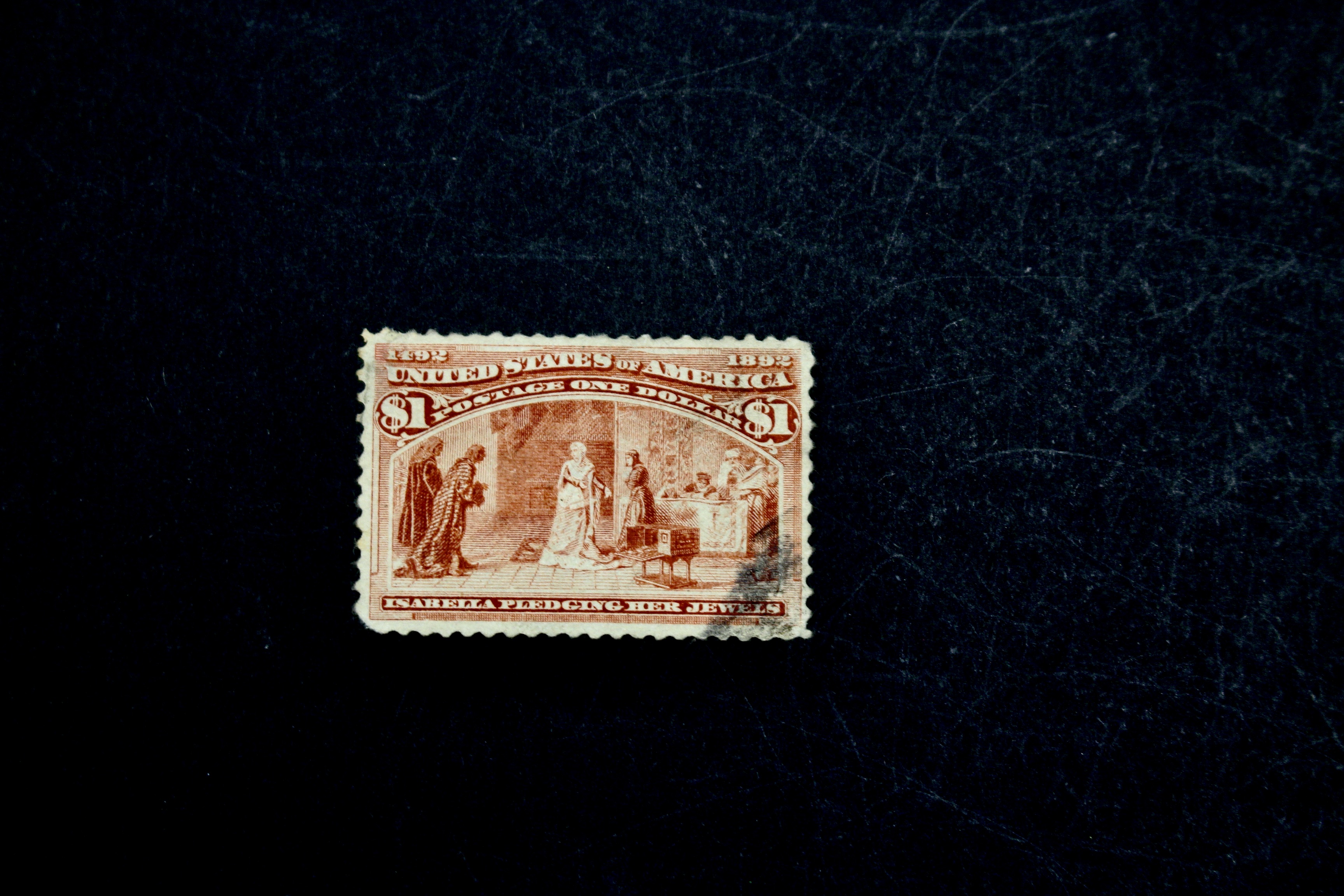 $1 1893 Columbian Exposition Used Postage Stamp, Scott 241