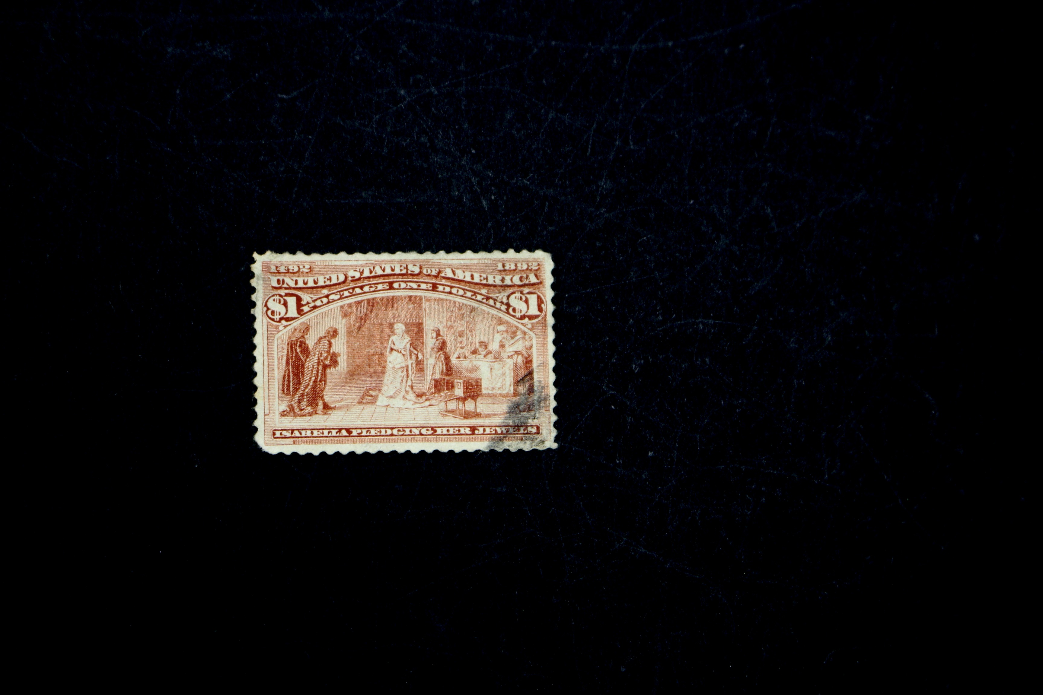 $1 1893 Columbian Exposition Used Postage Stamp, Scott 241